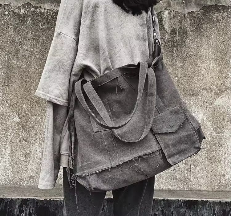Japanese Brand Streetwear Style Canvas Shoulder Bag Size ONE SIZE - 1 Thumbnail