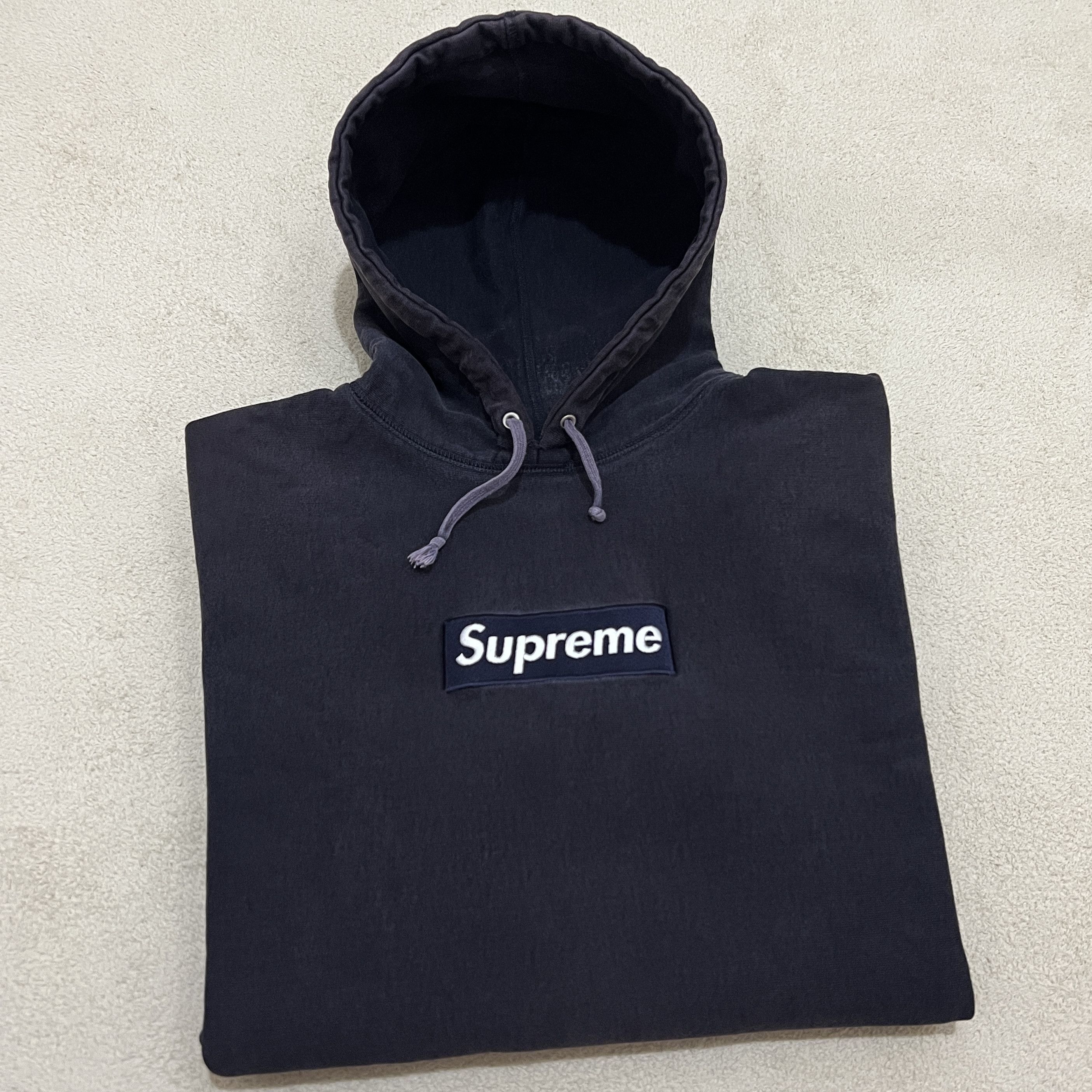 Supreme Supreme 2003 Box Logo Hoodie Navy On Navy Size US XL / EU 56 / 4 - 2 Thumbnail