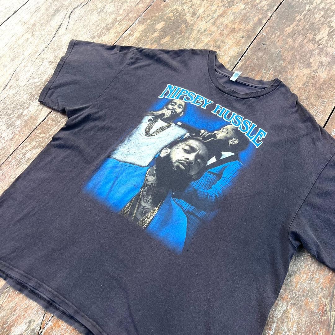 Band Tees Vintage Thrashed Faded Nipsey Hussle Rappers T Shirt Size US XXL / EU 58 / 5 - 1 Thumbnail