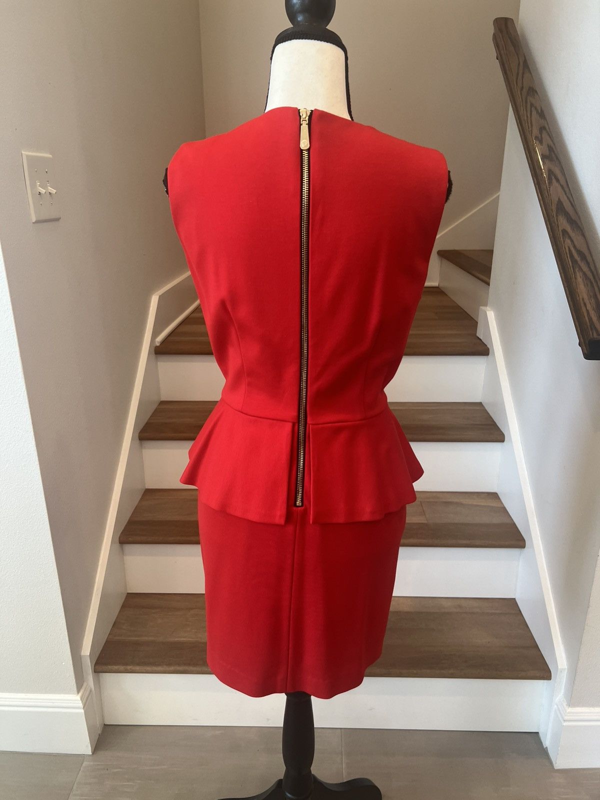 Vince Camuto Vince Camuto Red Peplum Dress Size 8 Size M / US 6-8 / IT 42-44 - 4 Thumbnail