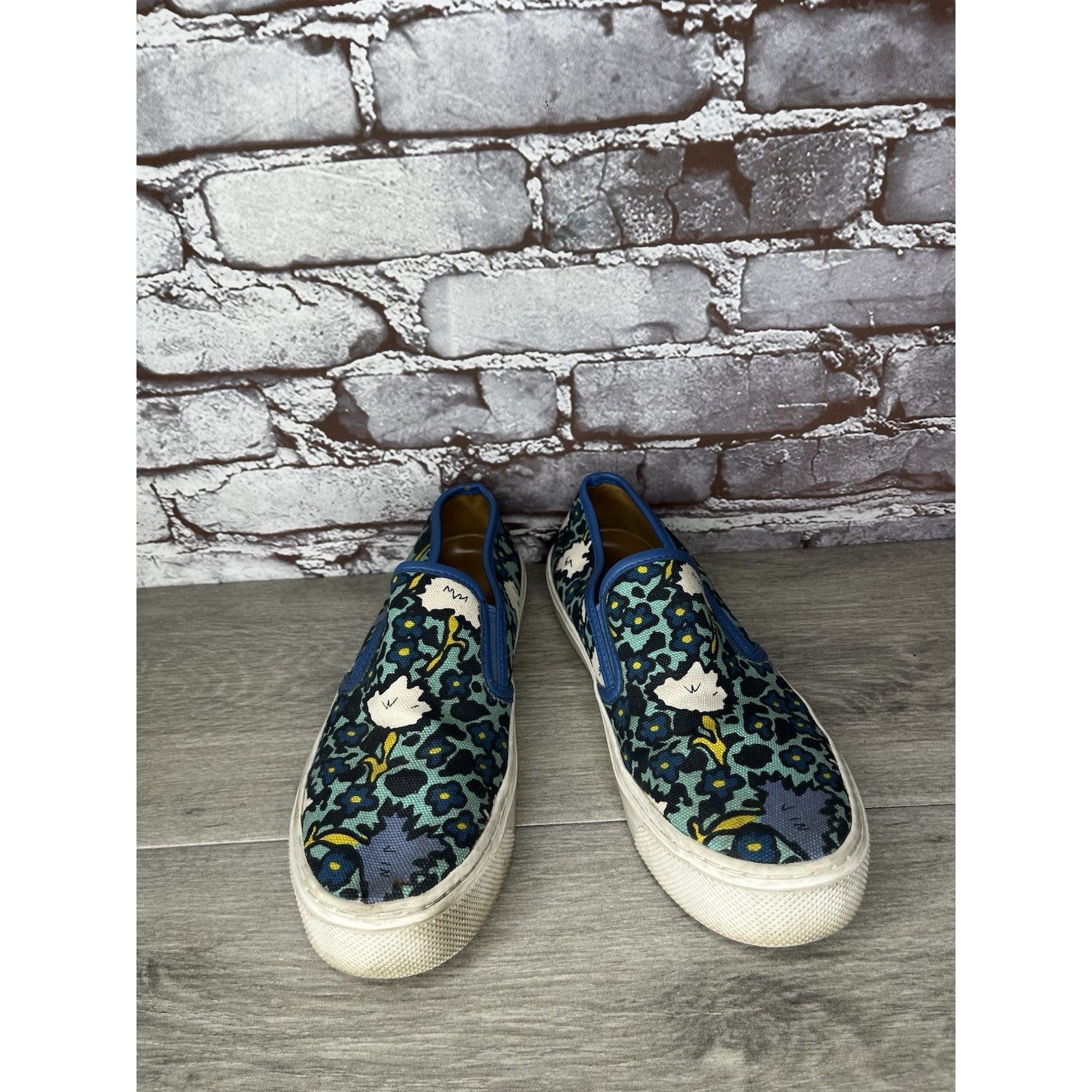 Coach Coach Cameron A01986 Aqua Blue Floral Fabric SlipOn Sneakers Size US 8 / IT 38 - 5 Thumbnail