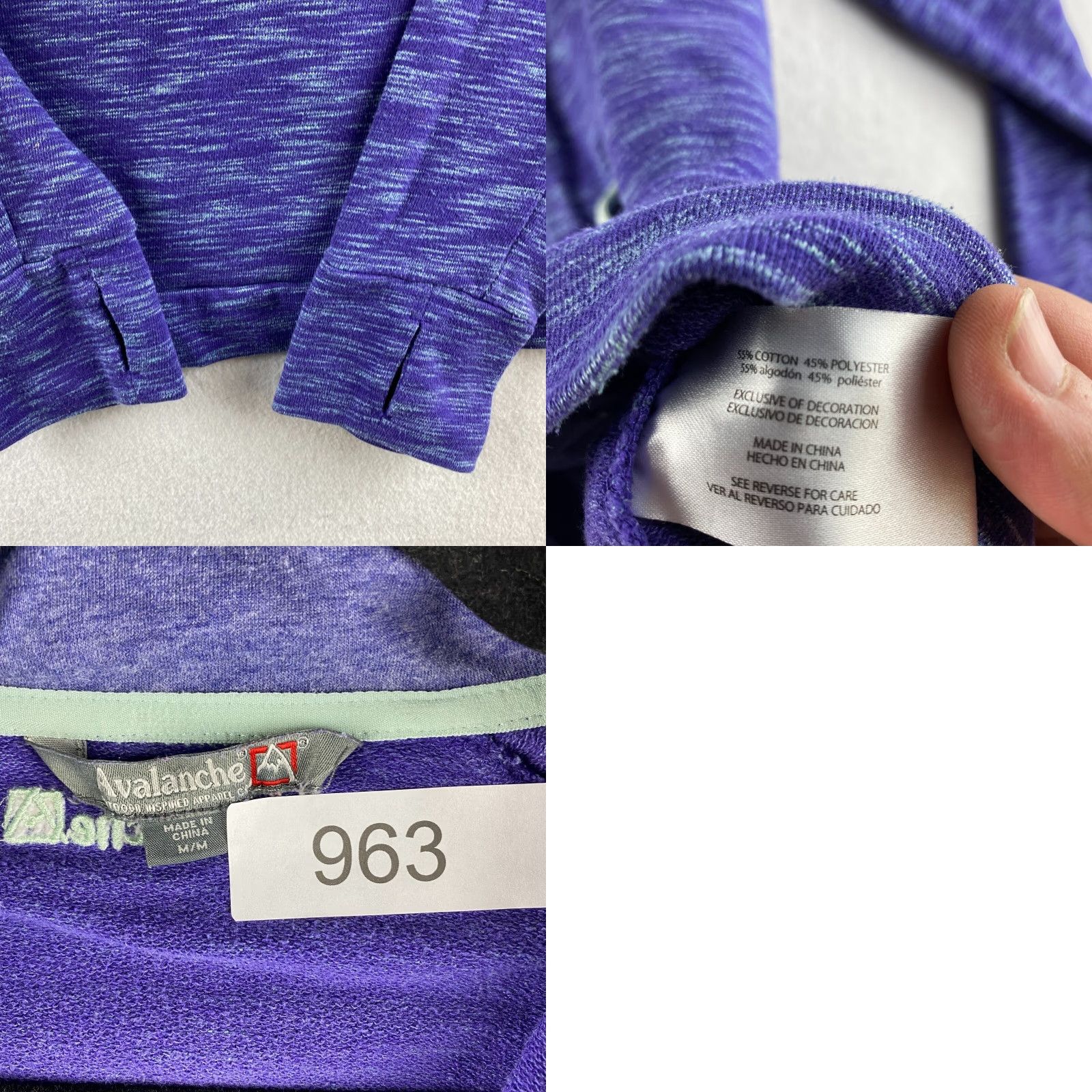 Avalanche Avalanche Sweater Womens Medium Long Sleeve 1/4 Button Pockets Blue Outdoor Size M / US 6-8 / IT 42-44 - 8 Thumbnail
