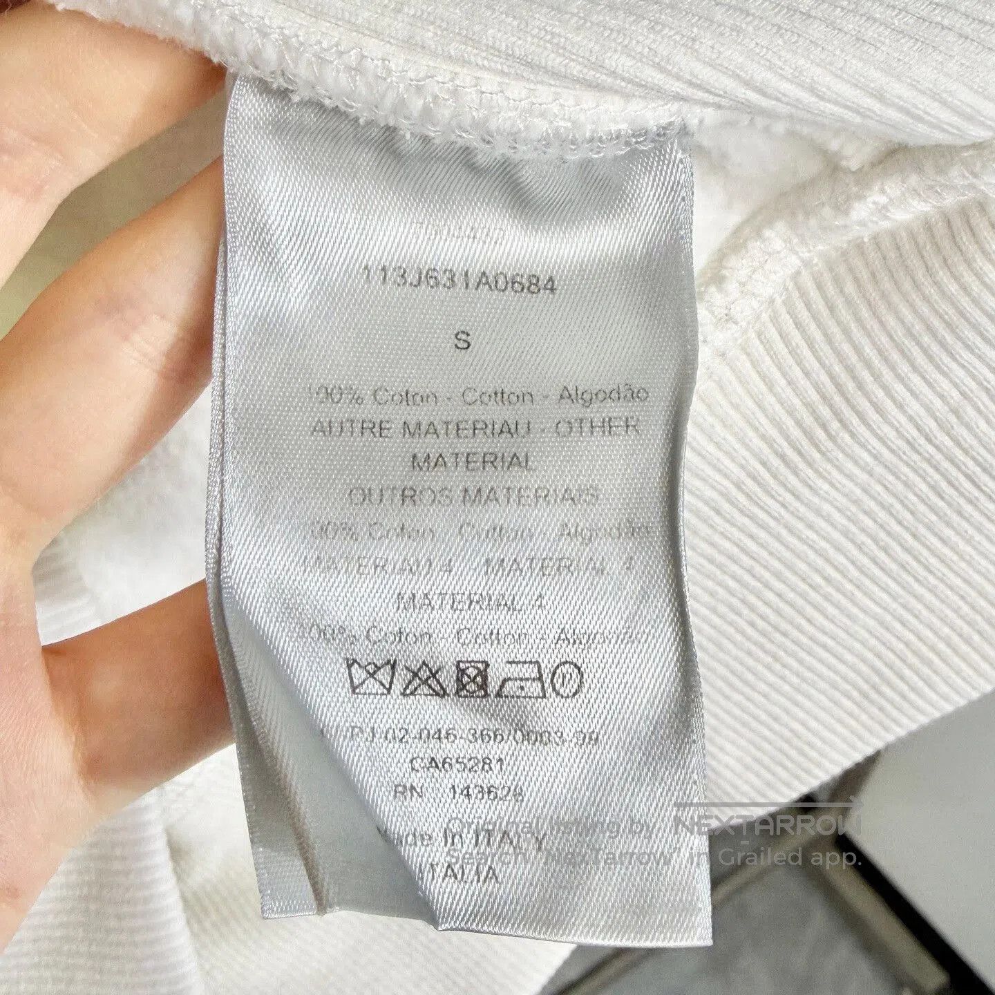 Dior dior oblique logo hooded sweatshirt in white. Size US S / EU 44-46 / 1 - 4 Thumbnail