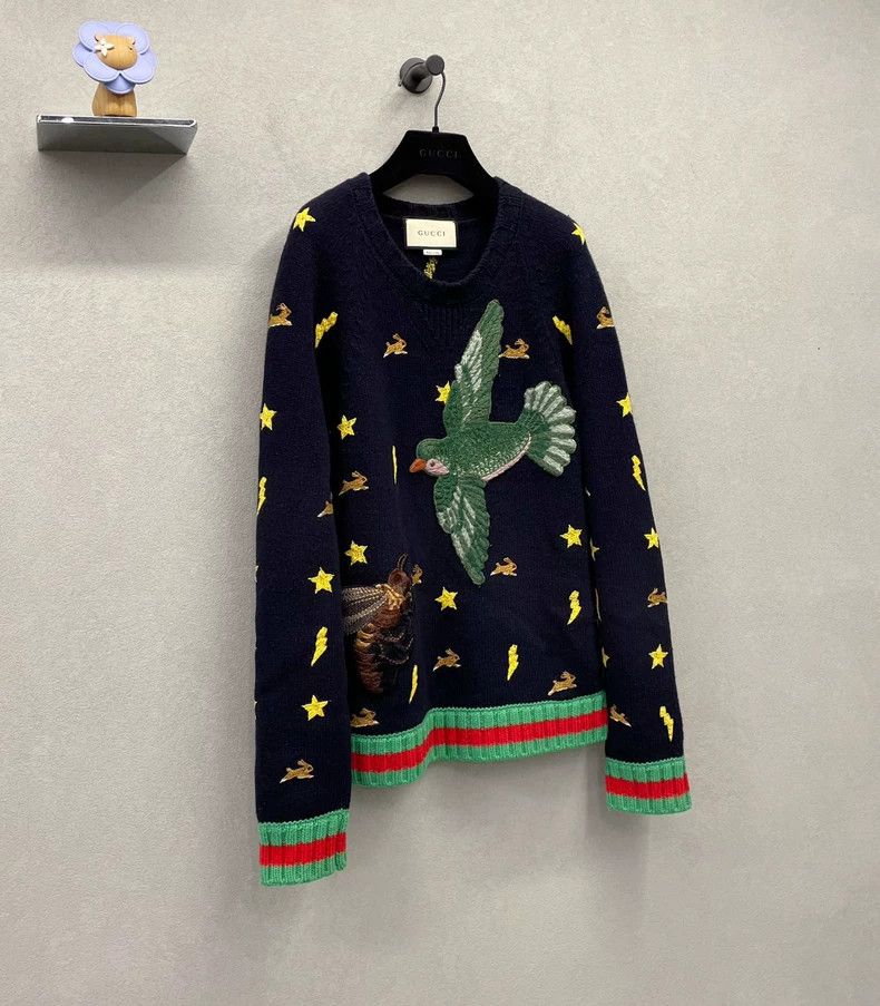 Gucci Gucci Bird and bee knitted sweater 2502-Nextarrow Size US S / EU 44-46 / 1 - 3 Thumbnail