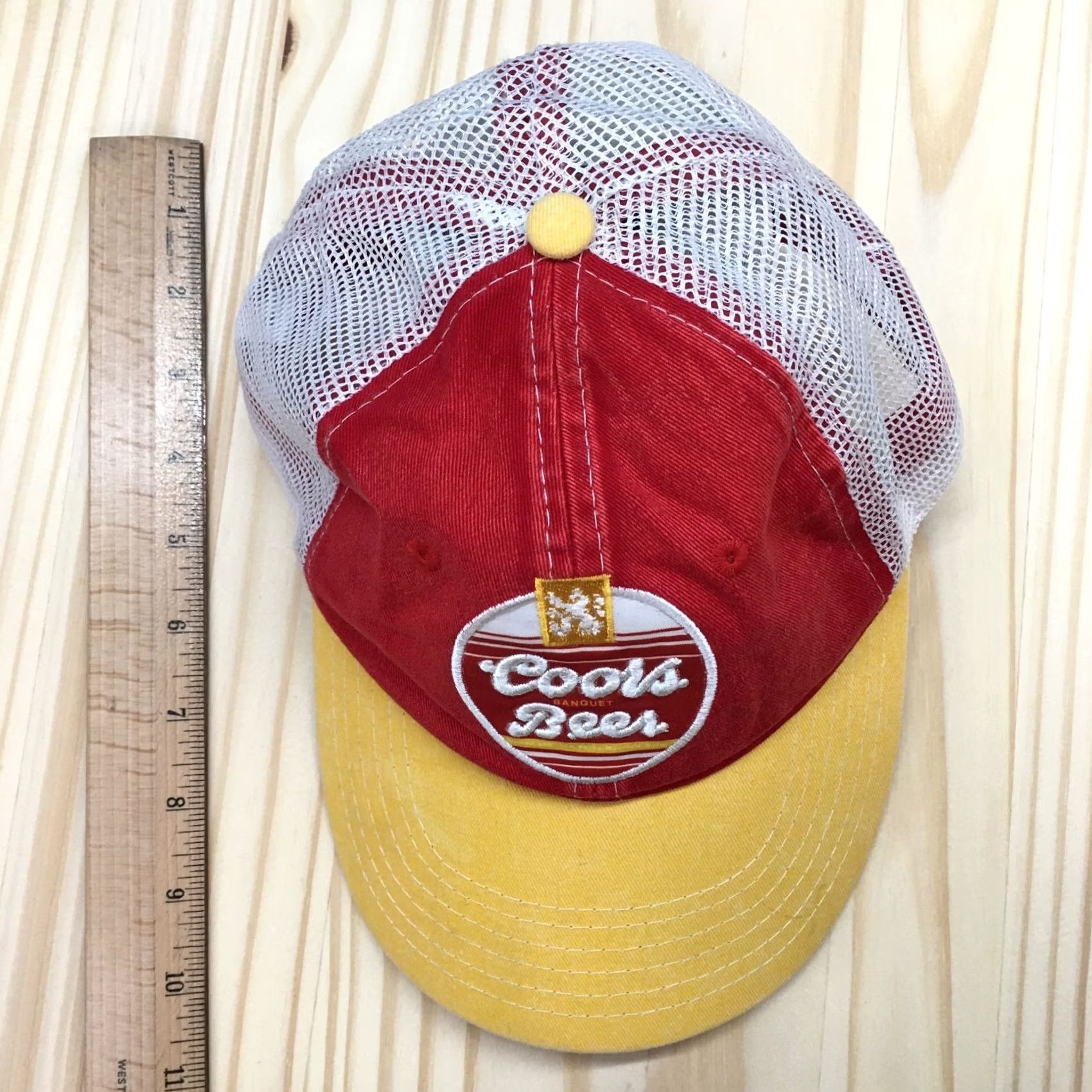 Logo 7 Coors Beer Trucker Hat Men Red Yellow OS Adjustable Embroidered Logo Size ONE SIZE - 5 Thumbnail