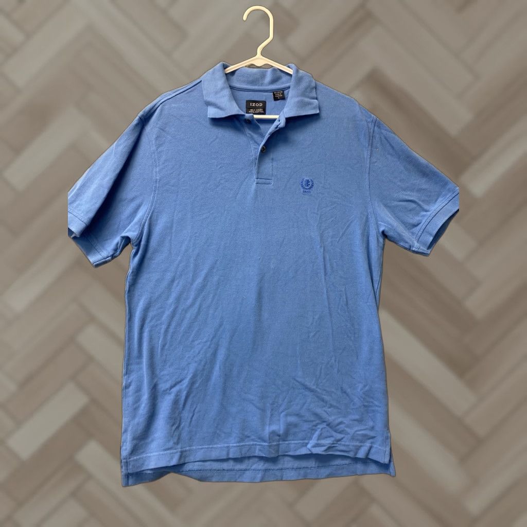 Izod IZOD Shirt Men's L Blue Polo Embroidered Crest Classiccore Preppy Golf/99-20 Shirt Mens L Blue Polo Embroidered Crest Classiccore Golf 99-20 Size US L / EU 52-54 / 3 - 1 Thumbnail