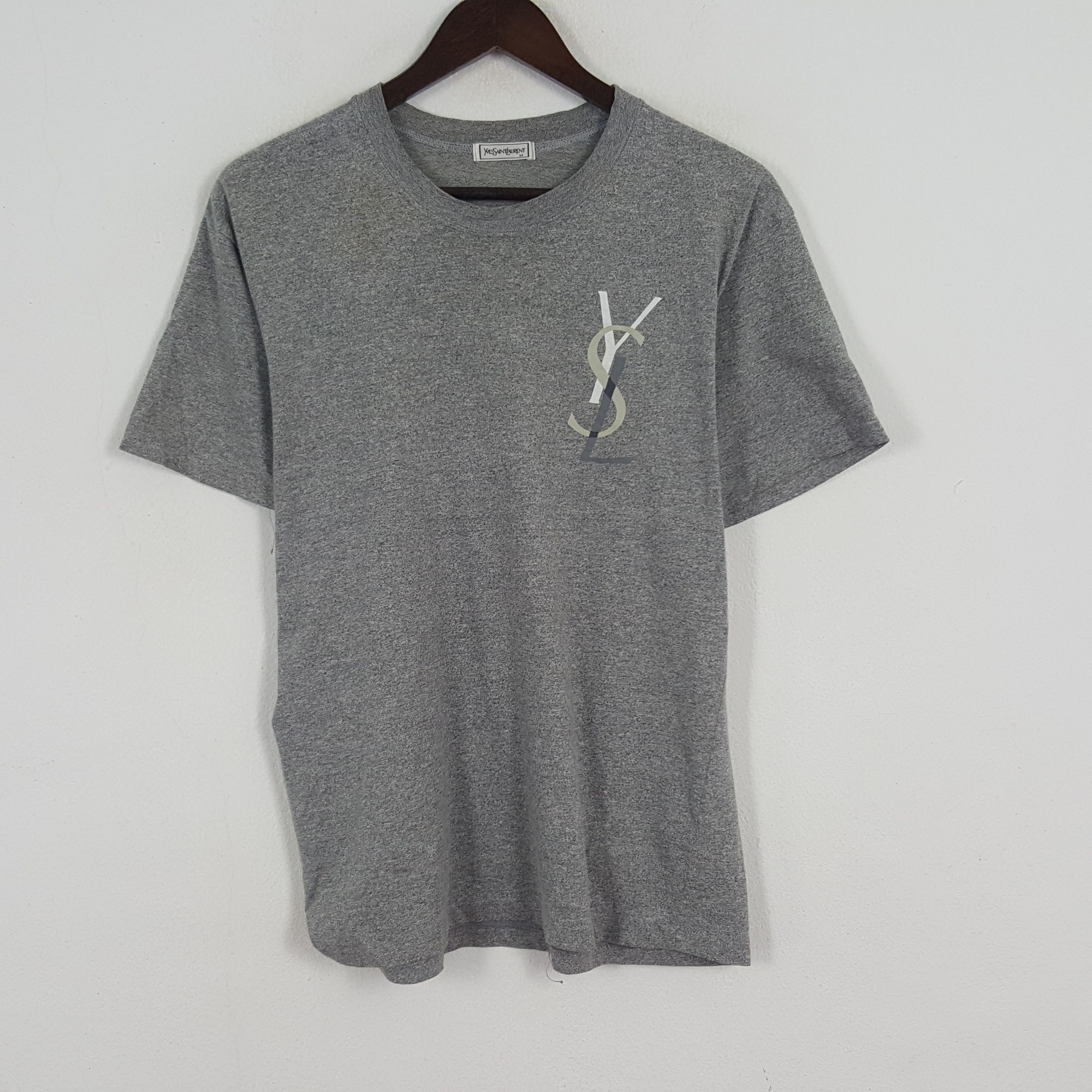 Vintage × Yves Saint Laurent Vintage Yves Saint Laurent Big Logo Tshirt Size US M / EU 48-50 / 2 - 1 Thumbnail