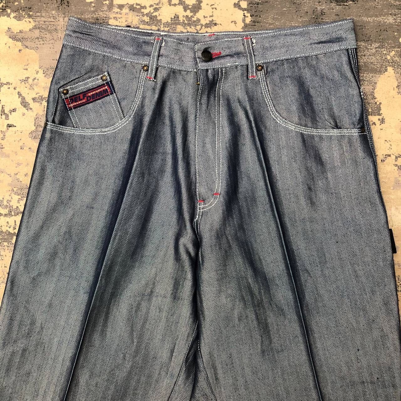 Japanese Brand P855. DELF DENIM HERRINGBONE JEANS Size US 34 / EU 50 - 3 Thumbnail