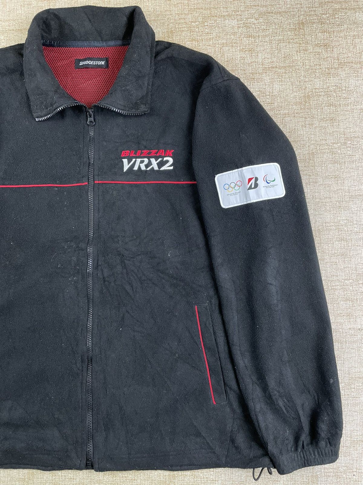 USA Olympics × Vintage Vintage Bridgestone Olympic Racing Fleece Jacket Size US L / EU 52-54 / 3 - 4 Thumbnail