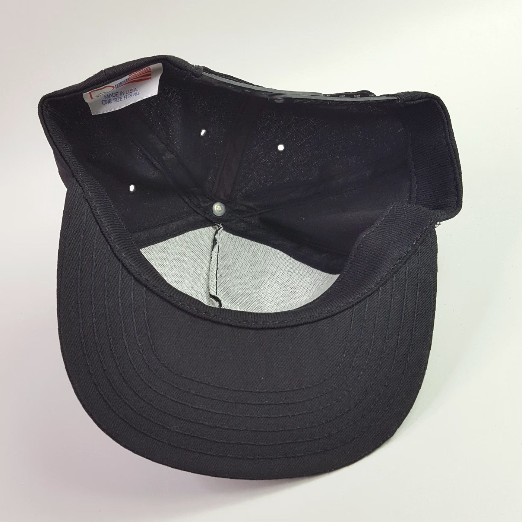 Vintage Vintage 80s Black USA Made Trucker Hat Snapback Adjustable Cap Men Twill Cotton Embroidered P cap Trucker Hat American Biker Casual Cap Size ONE SIZE - 7 Thumbnail