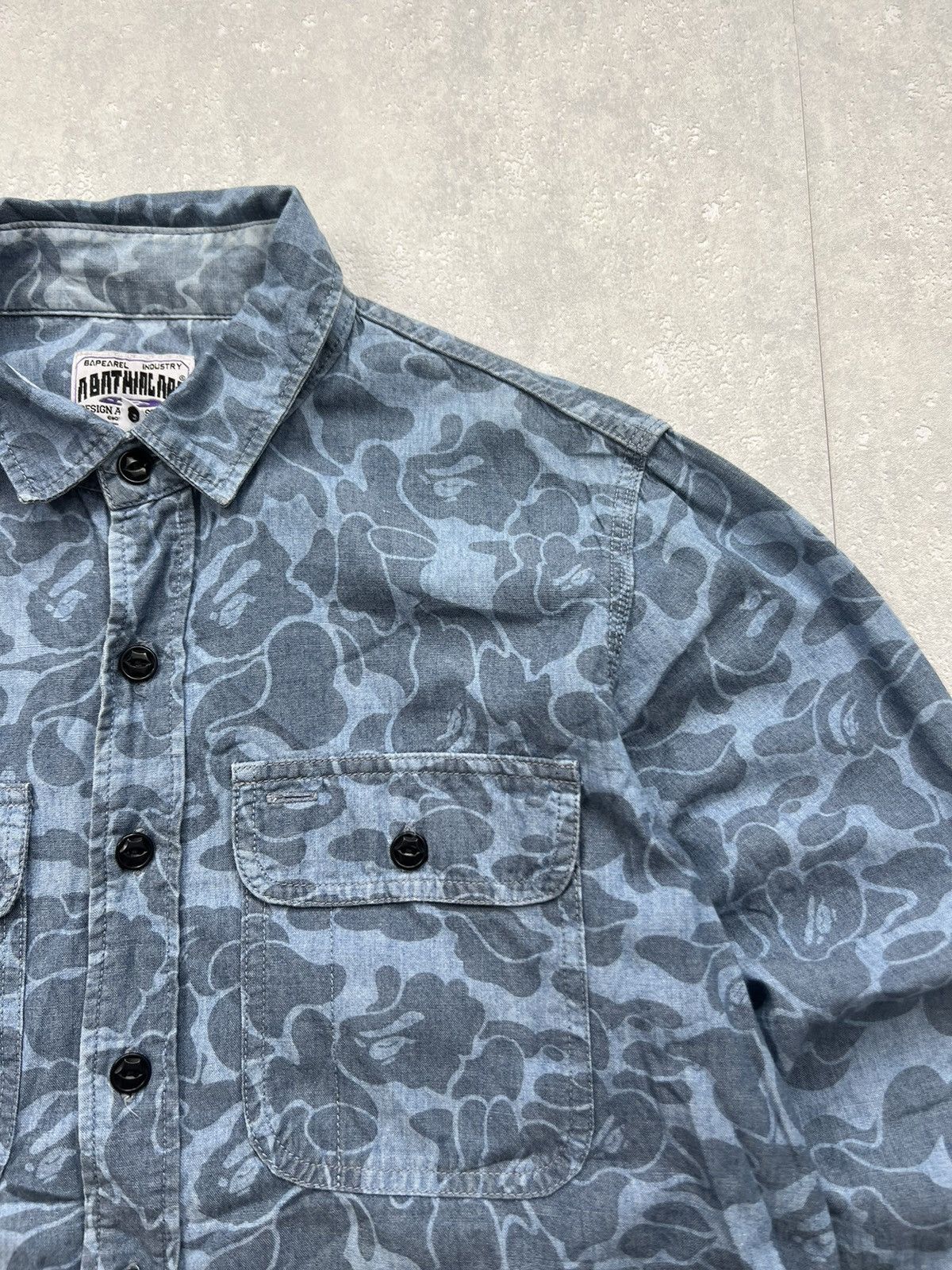 Bape BAPE BAPEAREL INDUSTRY RARE CAMO LONGSLEEVE SHIRT Size US M / EU 48-50 / 2 - 5 Thumbnail