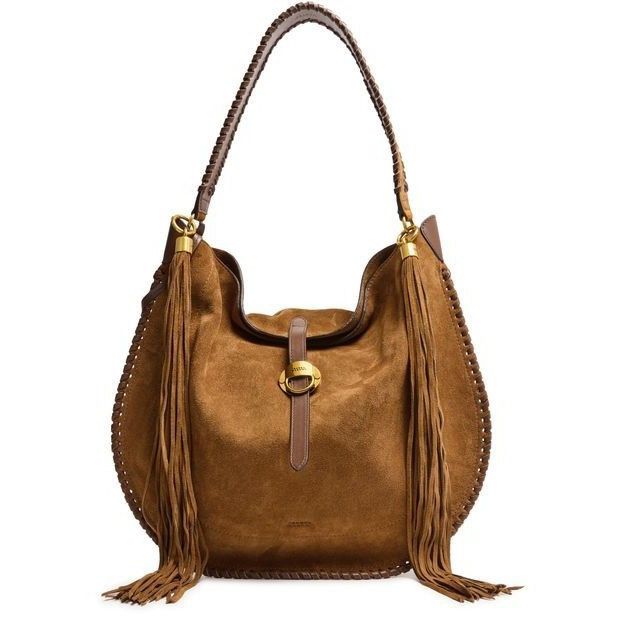 Isabel Marant Isabel Marant Oskan Soft Folk Brown Suede Shoulder Bag New A Size ONE SIZE - 1 Thumbnail