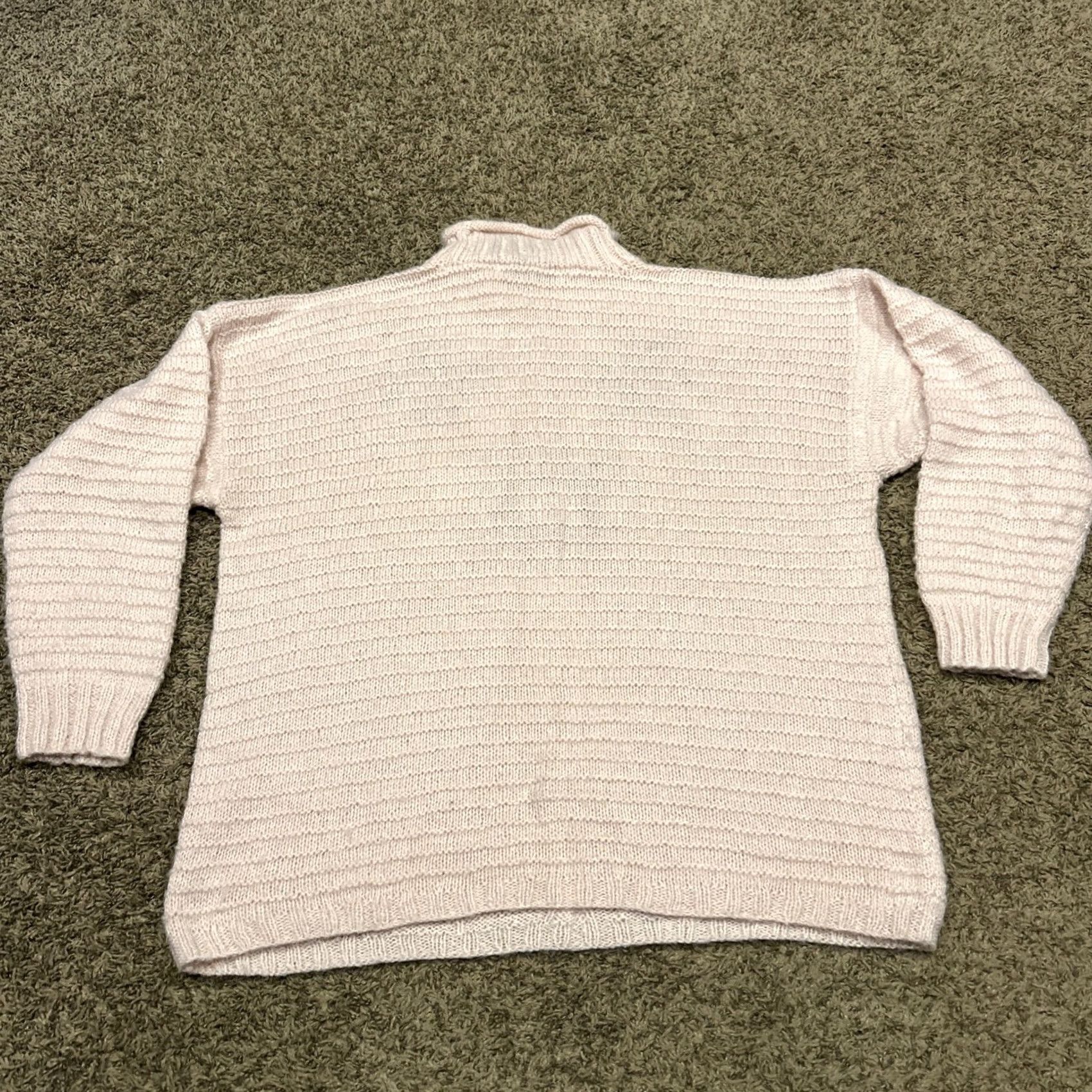 Pinko VINTAGE Maggie Lawrence Sweater Womens Plus 22/24 Acrylic Pink Crochet Bohemian 80s 90s Flower Pullover Regular Busy/Workwear Mens Womens Size 3XL / US 20-22 - 3 Thumbnail
