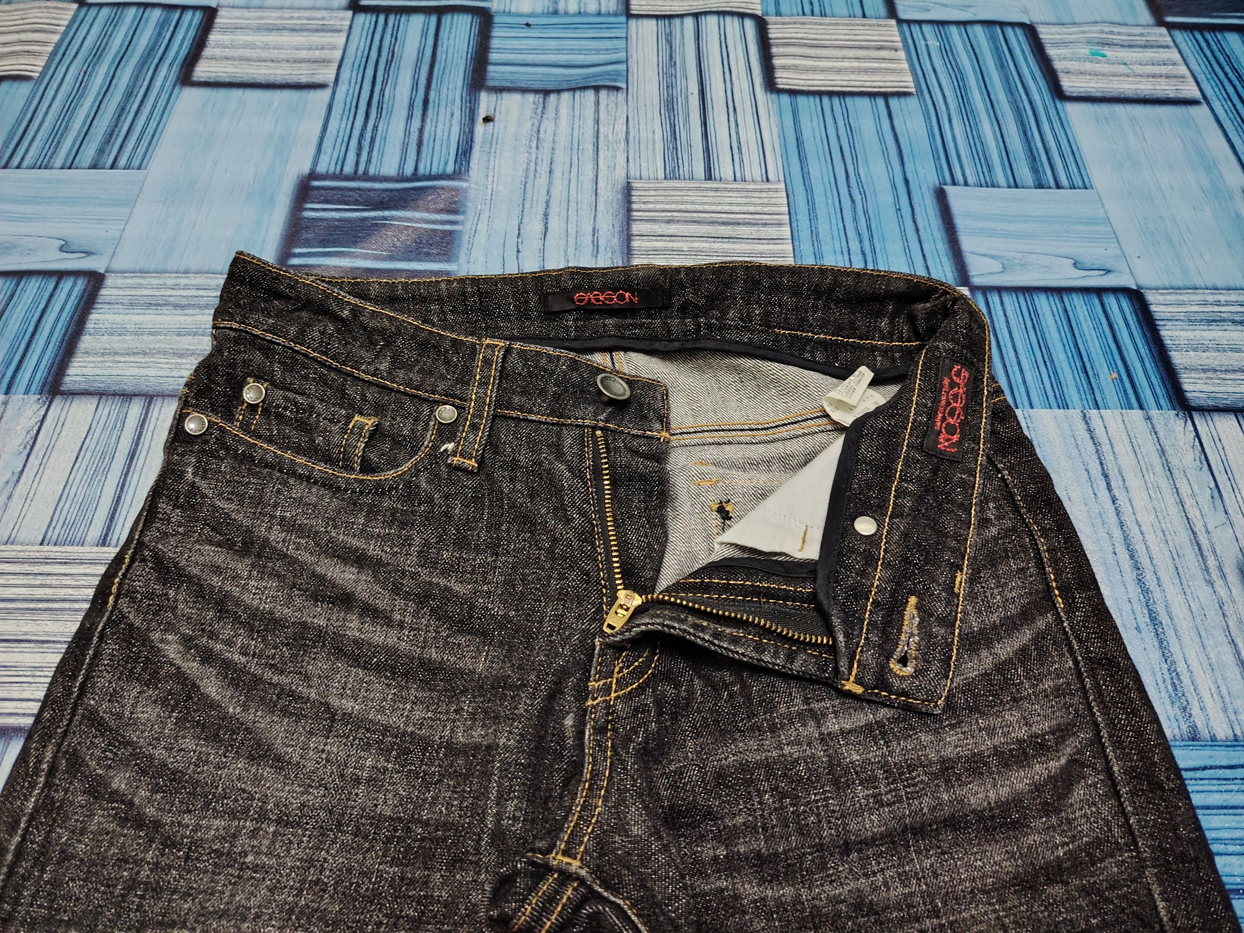 If Six Was Nine × Japanese Brand Japanese Sasson Black Flared Jeans Tribal embroidery Pocket Size US 27 - 5 Thumbnail
