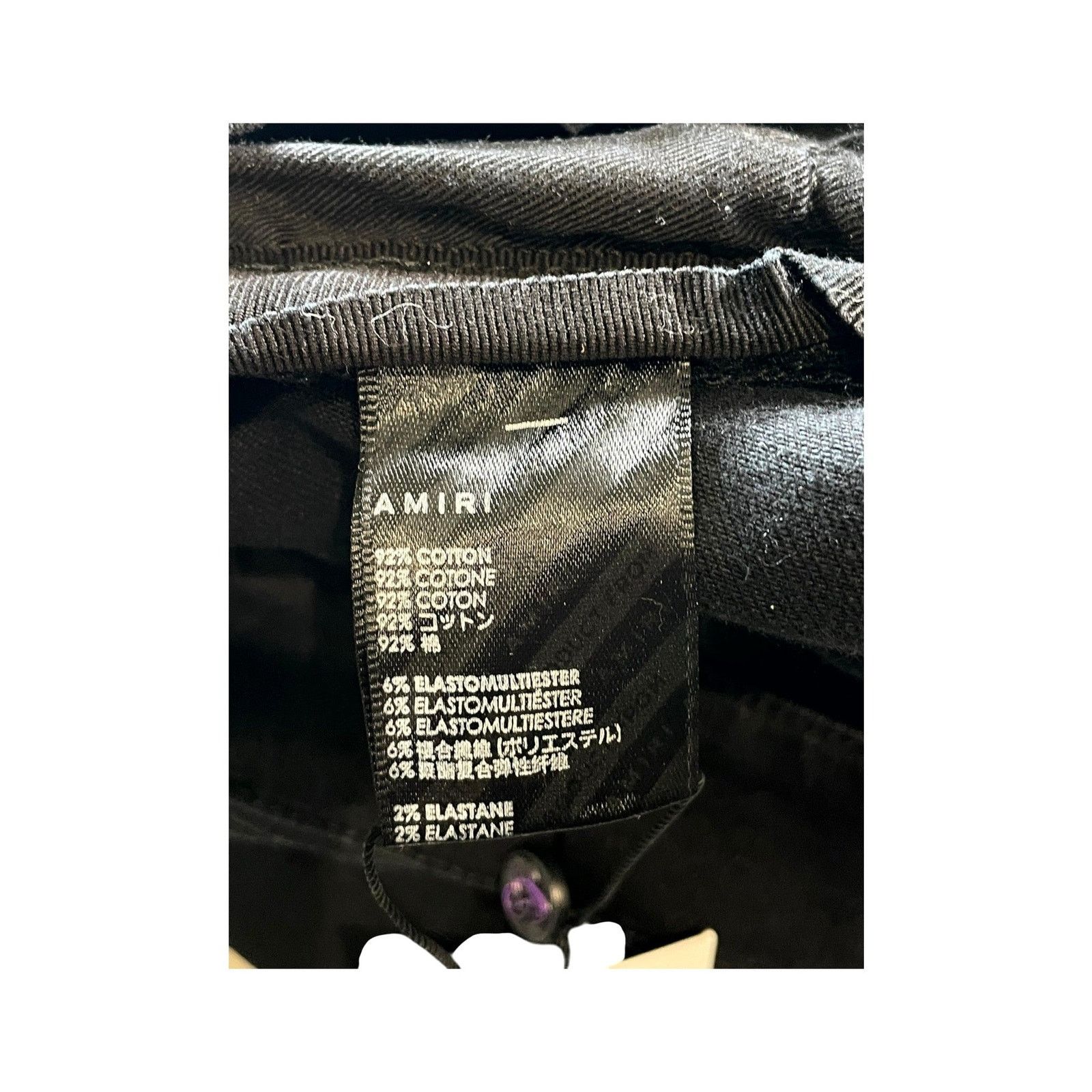 Amiri Amiri "Hibiscus" Black Jeans Size US 33 - 6 Thumbnail