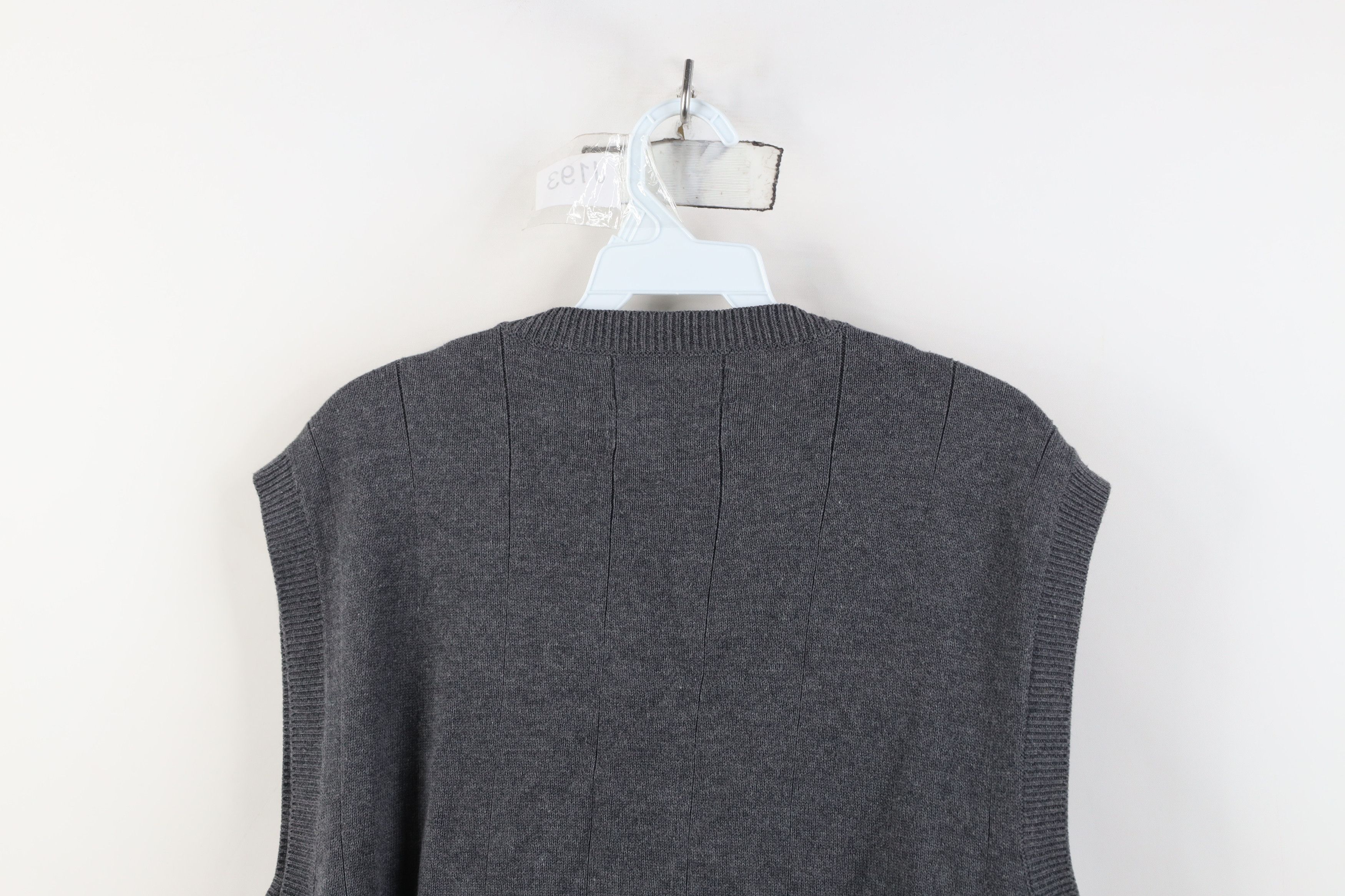 Vintage Vintage 90s Streetwear Cotton Knit Cardigan Sweater Vest Size US L / EU 52-54 / 3 - 10 Thumbnail