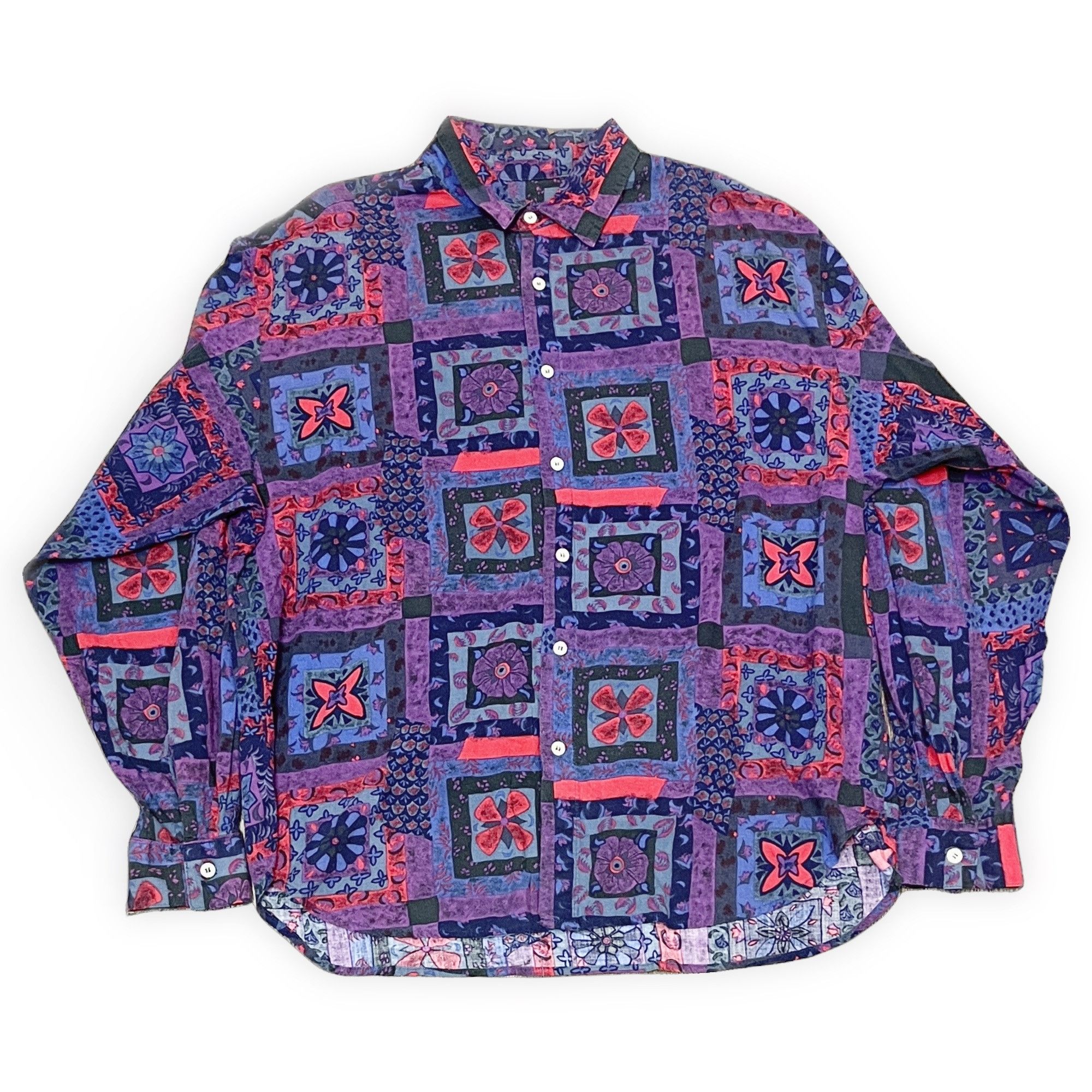 Vintage L | Vintage Crazy Pattern Button Up Size US L / EU 52-54 / 3 - 1 Thumbnail