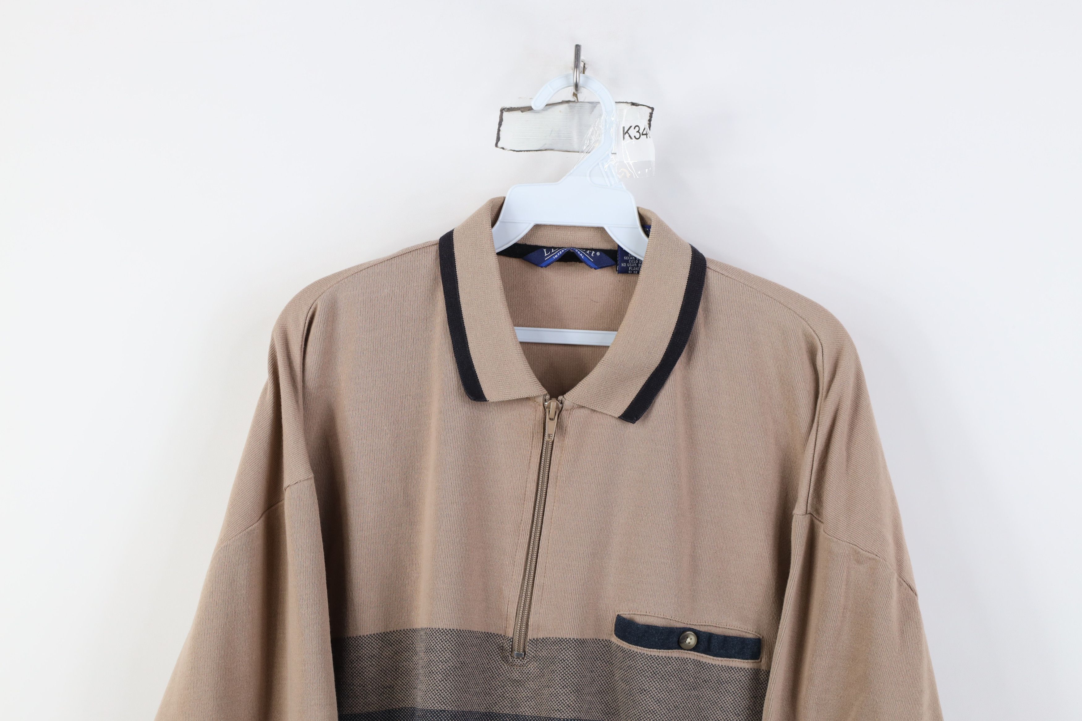 Vintage Vintage 90s Streetwear Half Zip Pullover Long Sleeve Polo Size US XXL / EU 58 / 5 - 2 Thumbnail