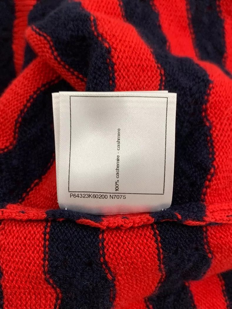 Chanel Chanel Red striped knitted short sleeves Size XS / US 0-2 / IT 36-38 - 7 Thumbnail