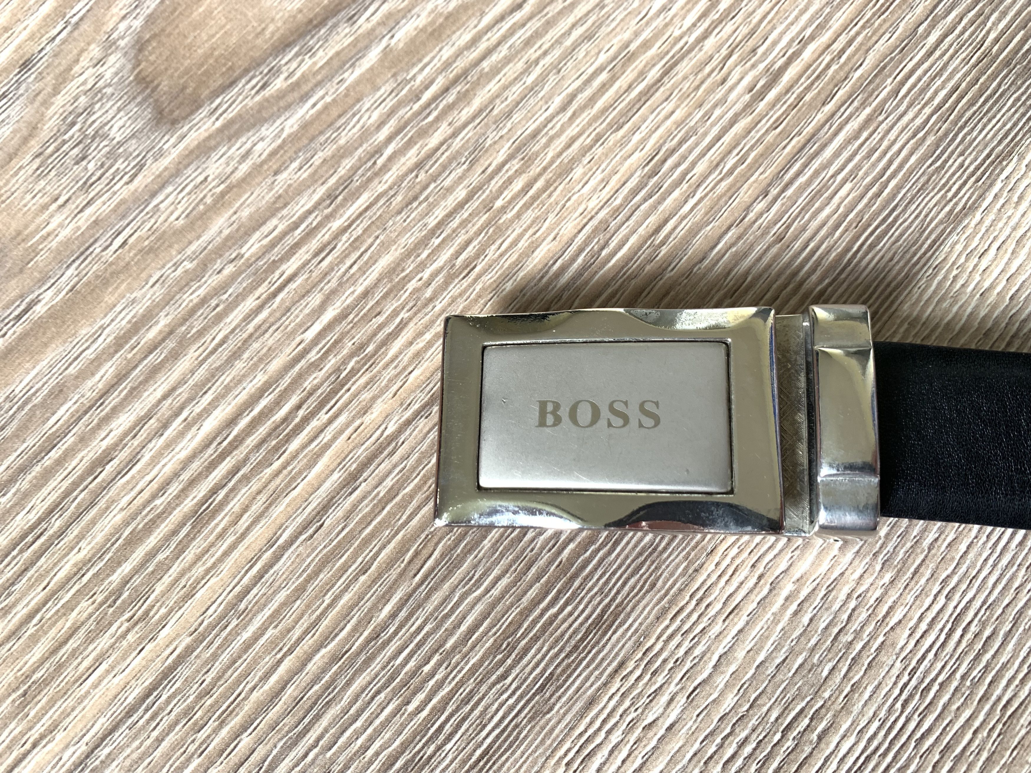 Hugo Boss × Vintage Hugo Boss Zanetti Black Classic Leather Belt Size ONE SIZE - 3 Thumbnail