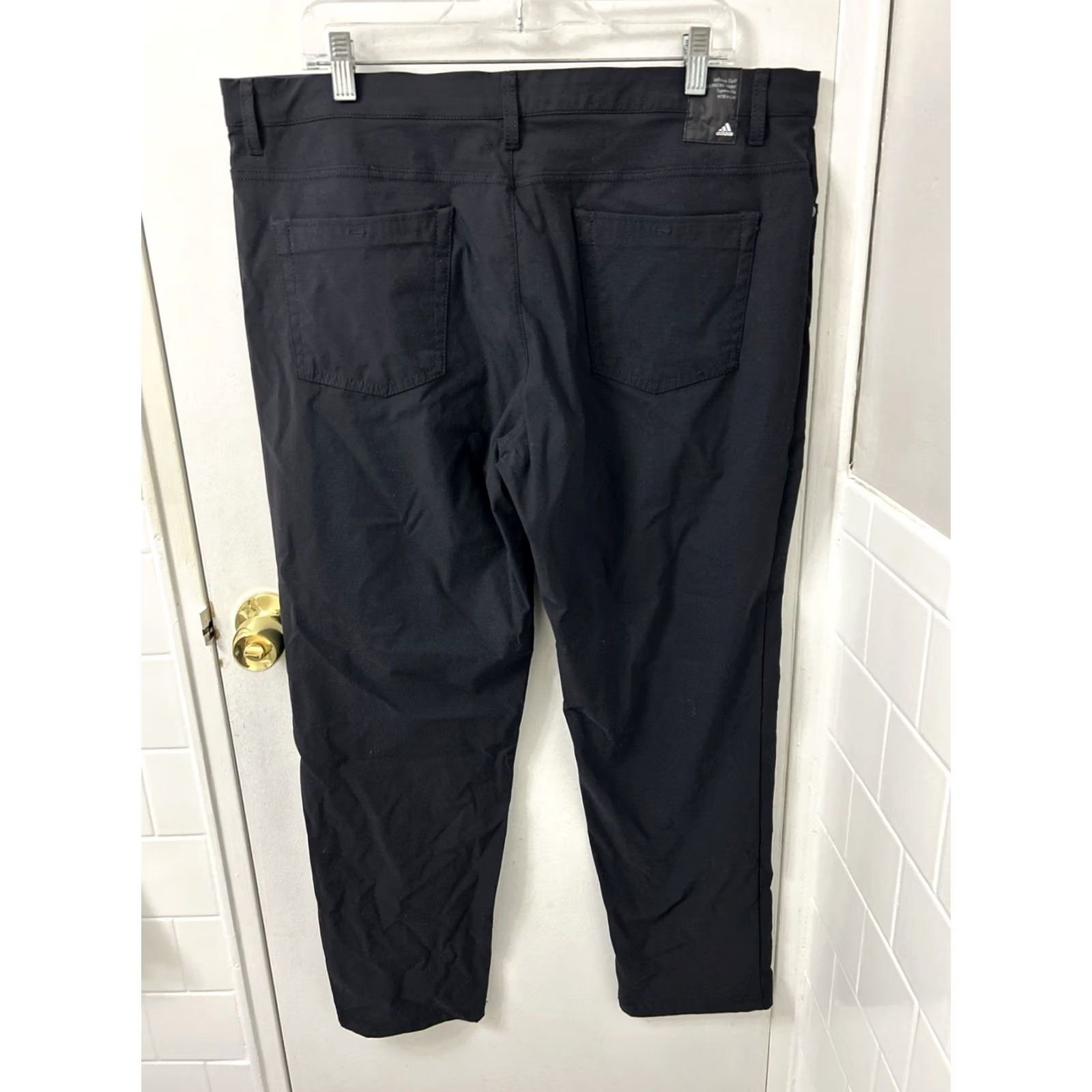 Adidas Adidas Golf Go-To 5 Pocket Pants Mens Size 38x30 Black Tapered Fit Trousers Size US 38 / EU 54 - 5 Thumbnail
