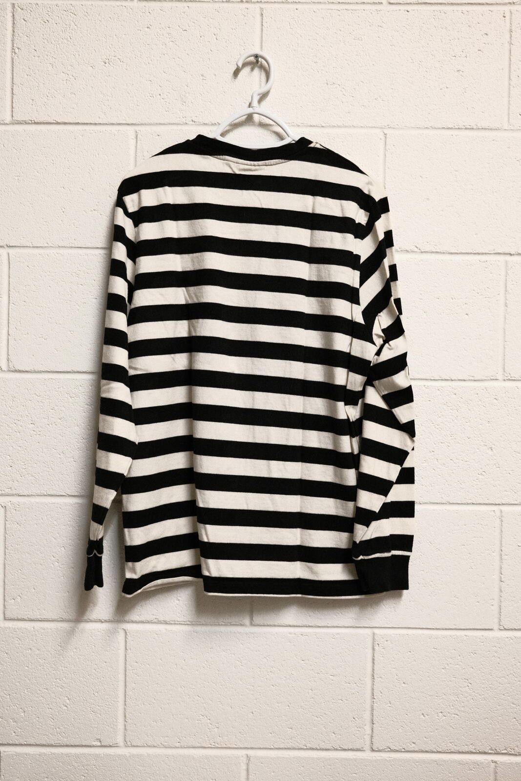 Parra Parra Black and White Striped Long Sleeve Shirt with Red 'P' Size US M / EU 48-50 / 2 - 2 Thumbnail