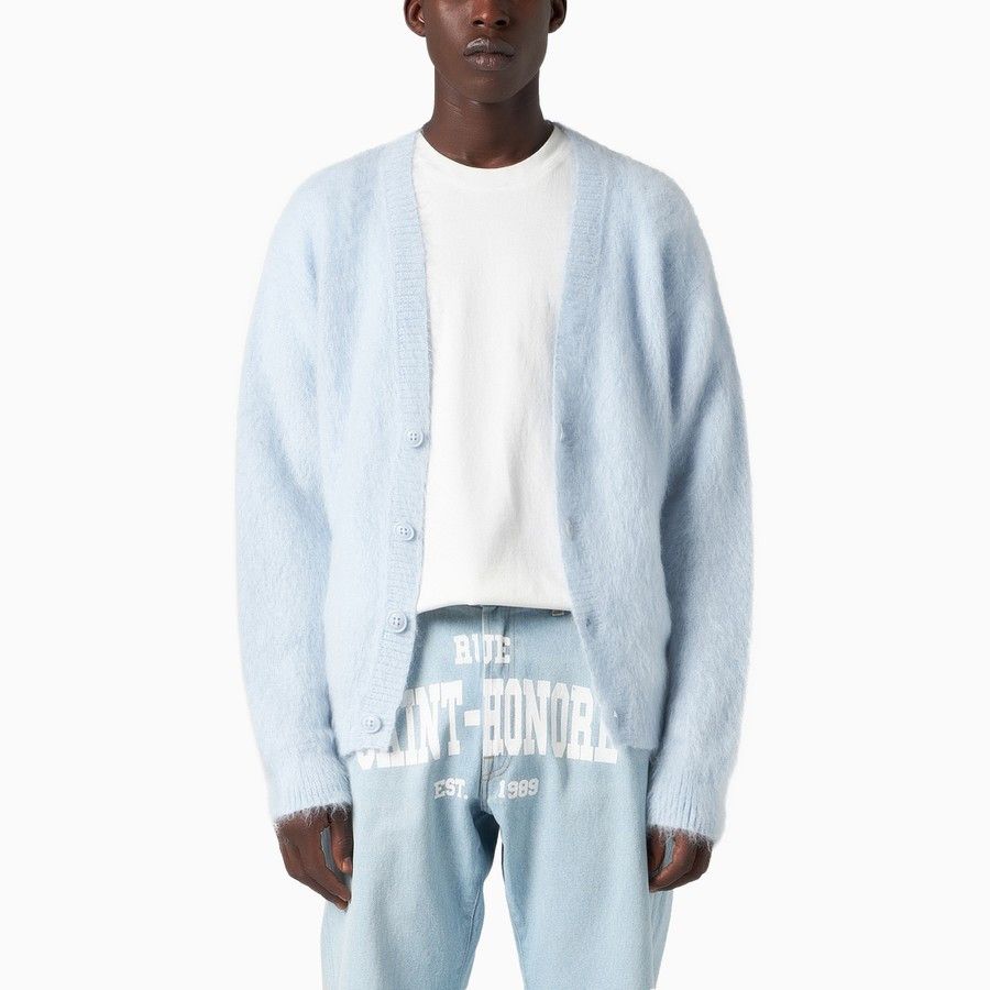 o1d2blof1124 V-Neck Cardigan in Sky Blue