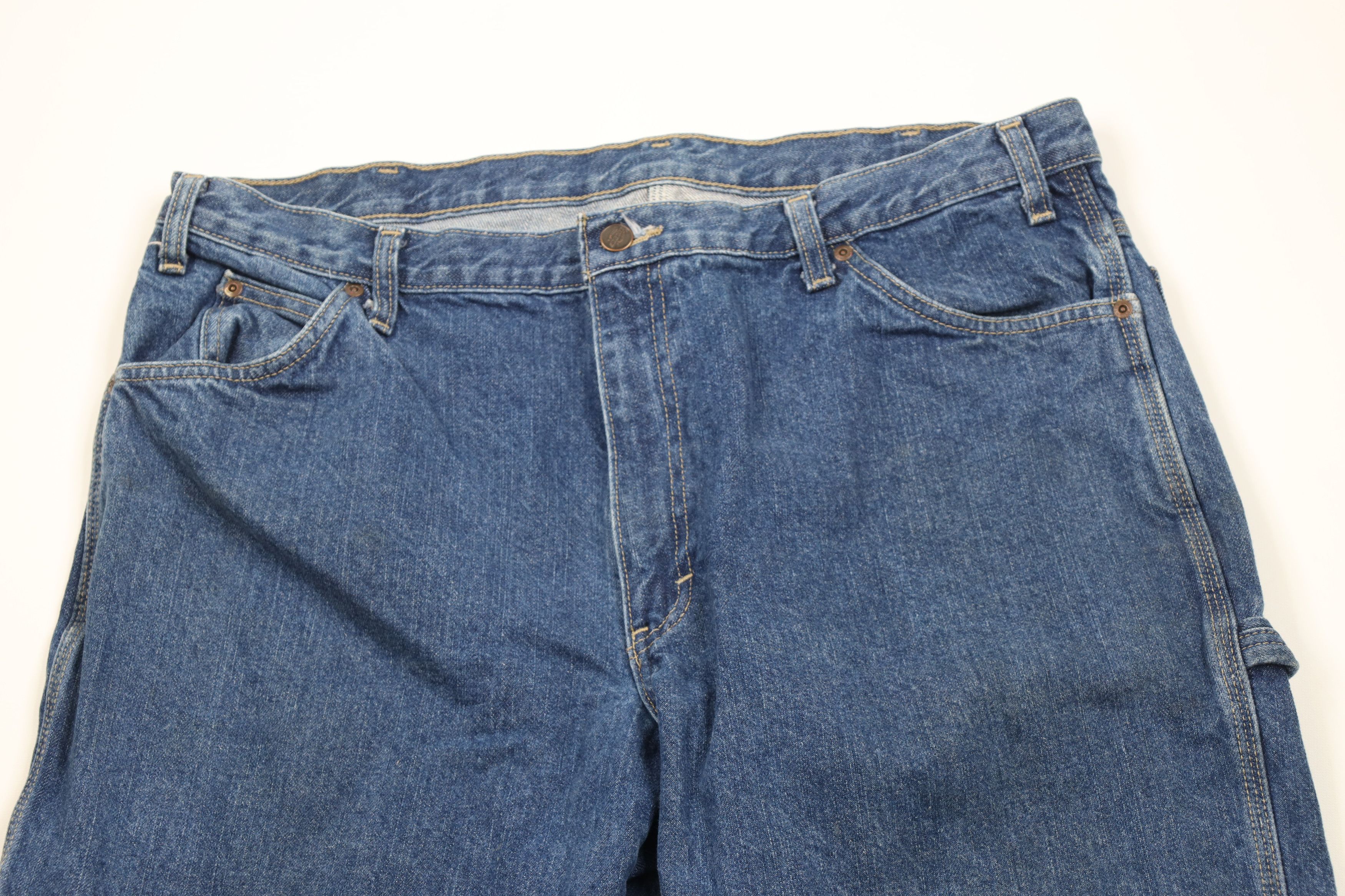 Dickies Vintage Dickies Spell Out Wide Leg Denim Jeans Blue Cotton Size US 38 / EU 54 - 2 Thumbnail