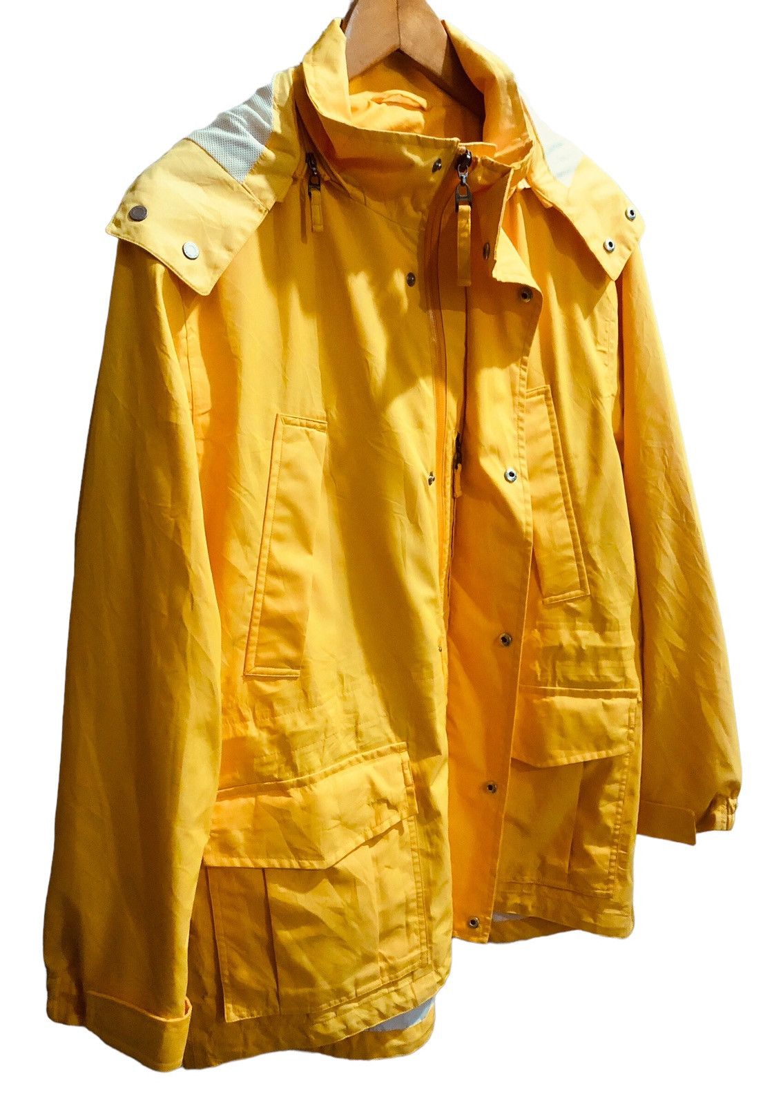 Burberry Burberry Yellow Drawstring Zipper Hoodie Jacket Size US L / EU 52-54 / 3 - 2 Thumbnail