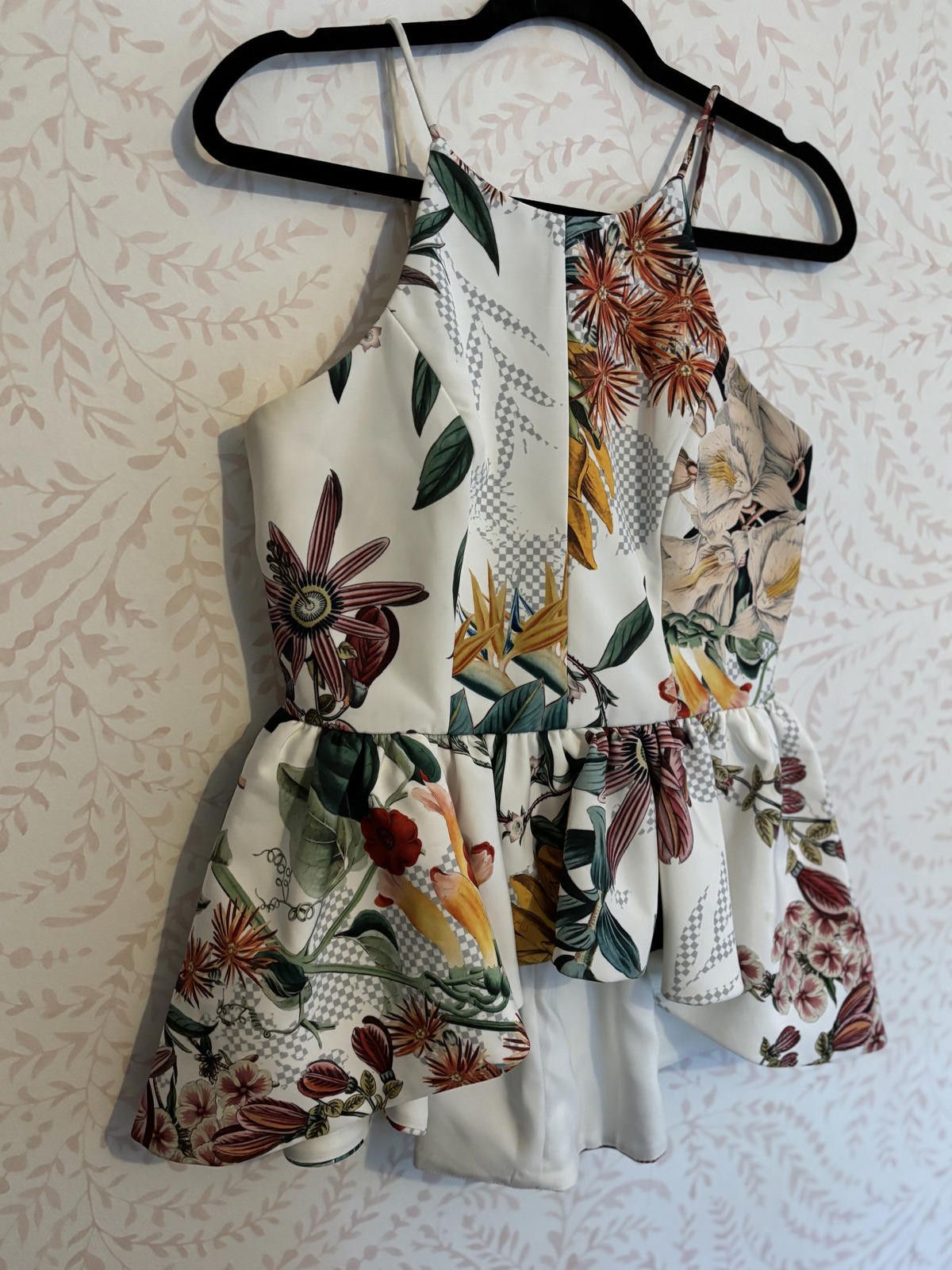 Other Anthropologie Dahlia Floral Peplum Top with Spaghetti Straps Size S / US 4 / IT 40 - 2 Thumbnail