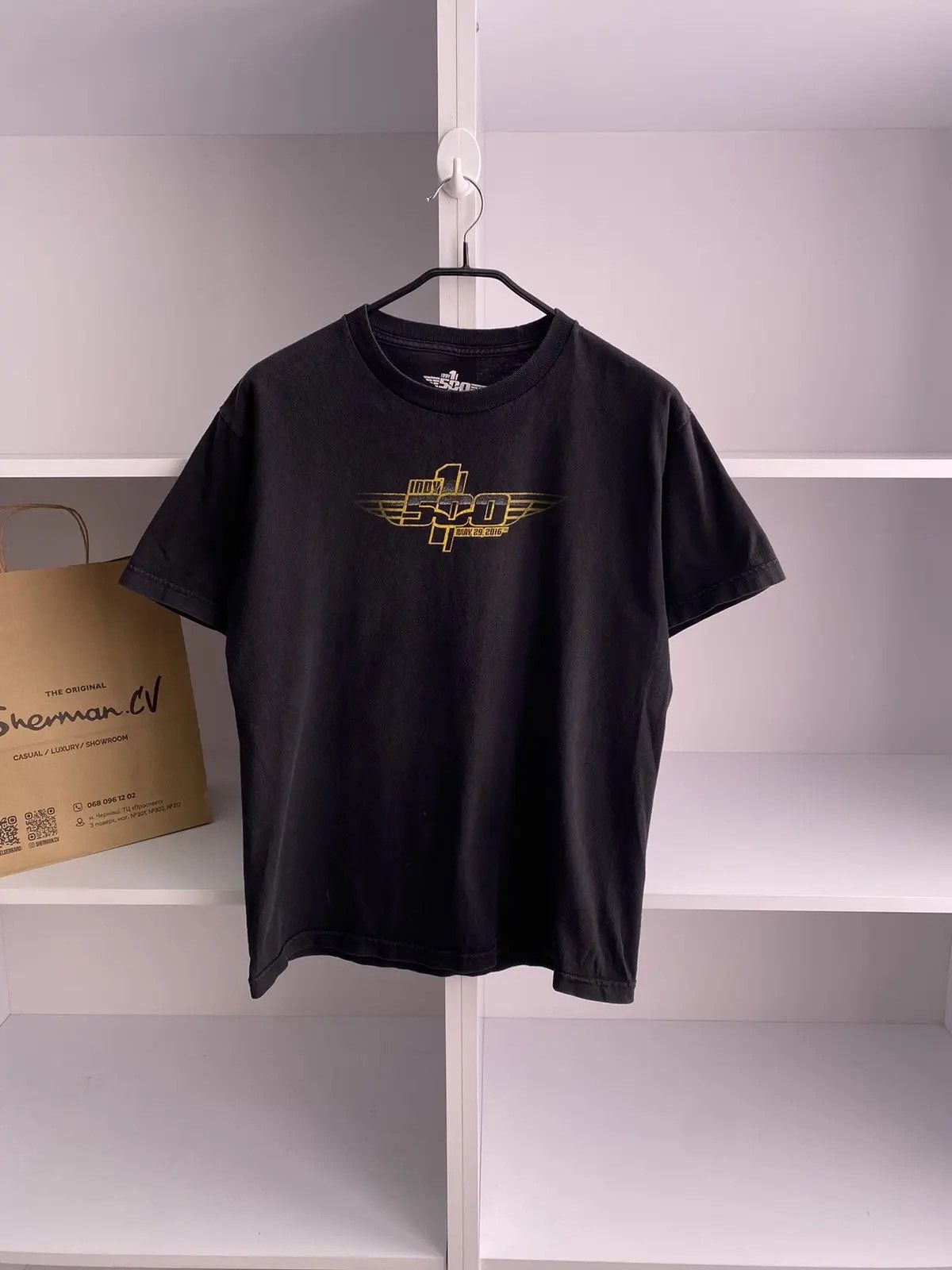 Band Tees × Vintage Vintage Indianapolis Racing overprinted Tee Size US M / EU 48-50 / 2 - 5 Thumbnail