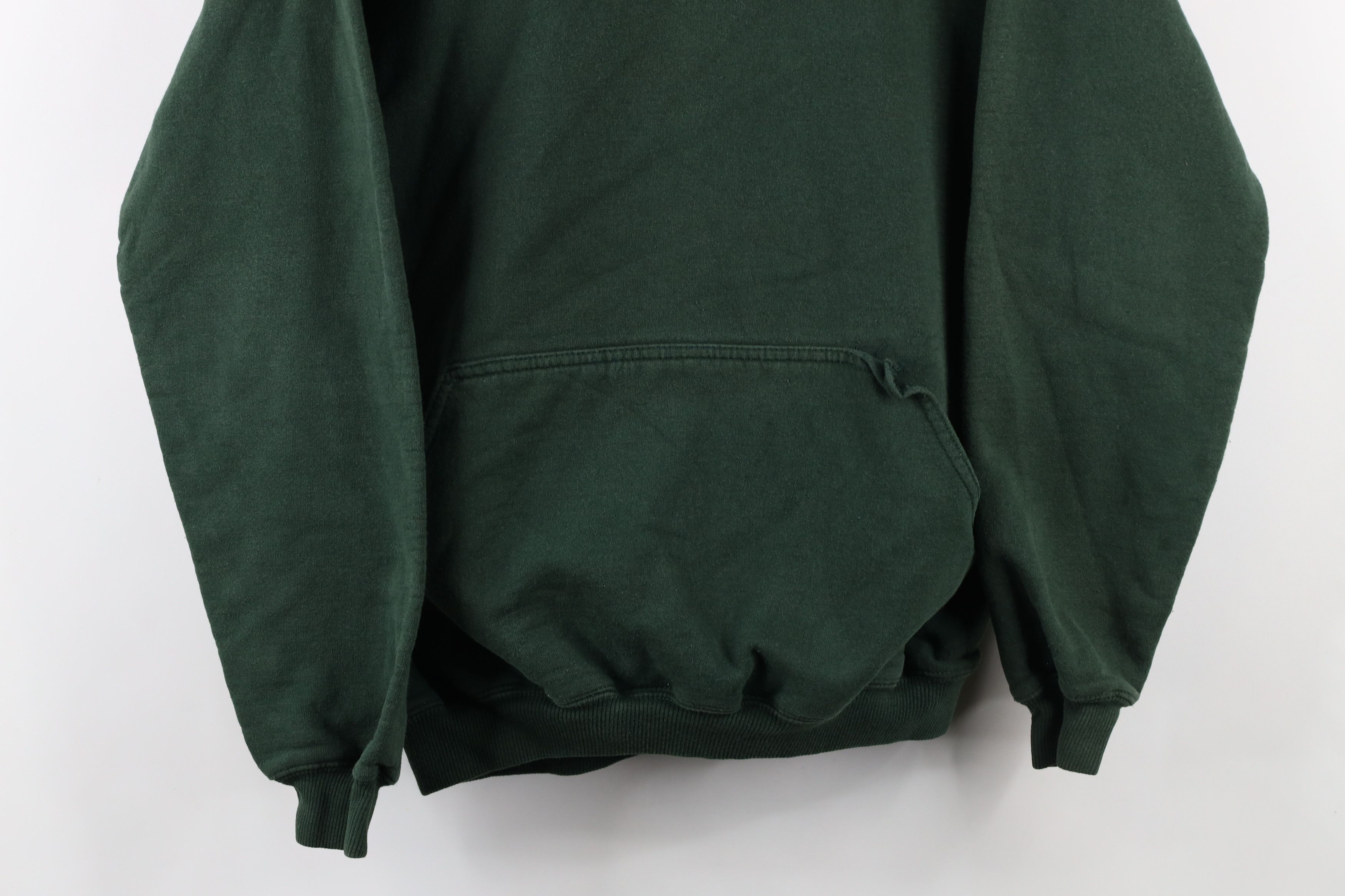 Vintage Vintage 90s Streetwear Blank Heavyweight Hoodie Green Size US M / EU 48-50 / 2 - 3 Thumbnail