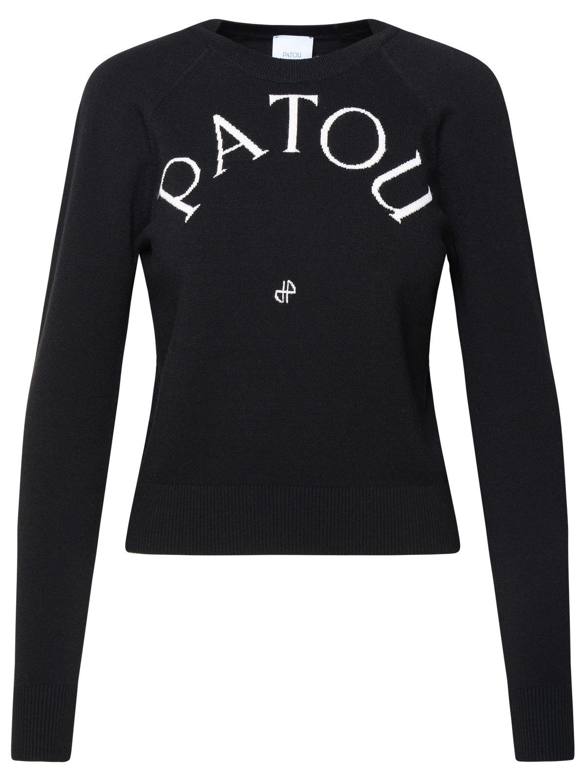 image of Patou Black Merino Wool Blend Sweater, Women's (Size Medium)