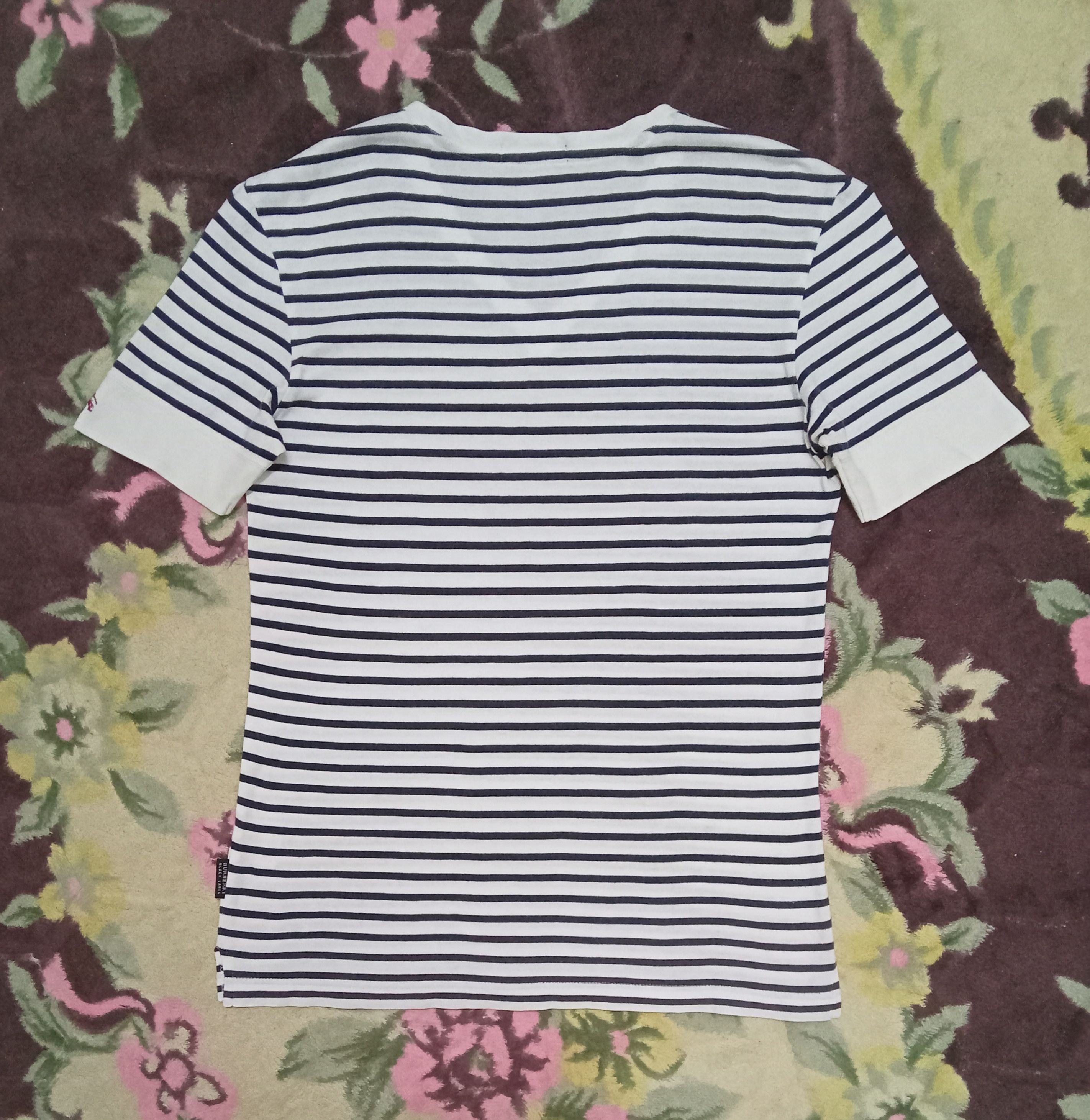 Burberry Beatnik X Burberry Black Label Stripe V Neck Tee Size XS / US 0-2 / IT 36-38 - 2 Thumbnail