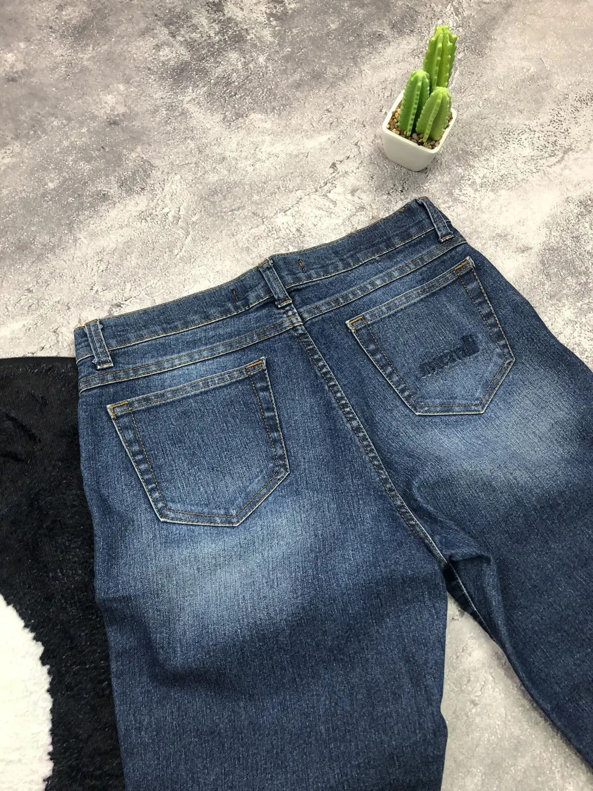 Just Cavalli JUST CAVALLI Vintage 90s Jeans Blue Lizard Snakeskin 38 Size 29" - 11 Thumbnail