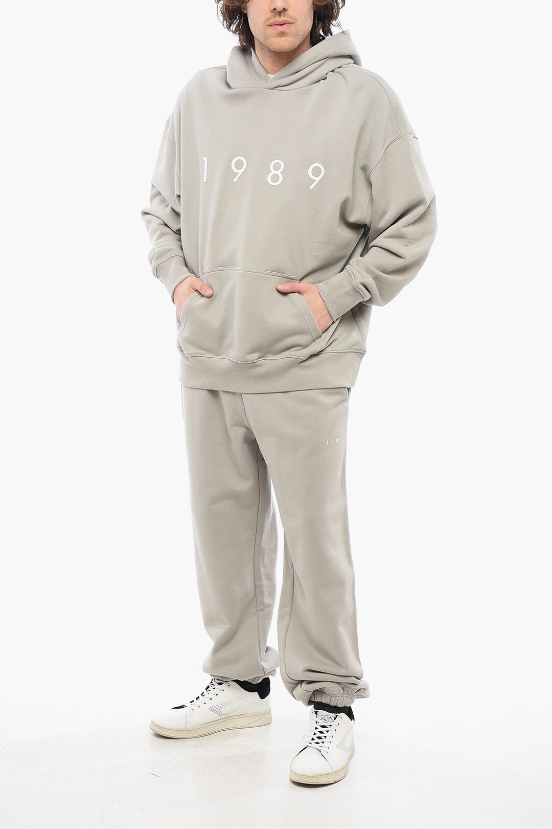 1989 STUDIO og1mm0725 Embossed Logo Cotton Hoodie in Grey Size US XL / EU 56 / 4 - 4 Thumbnail