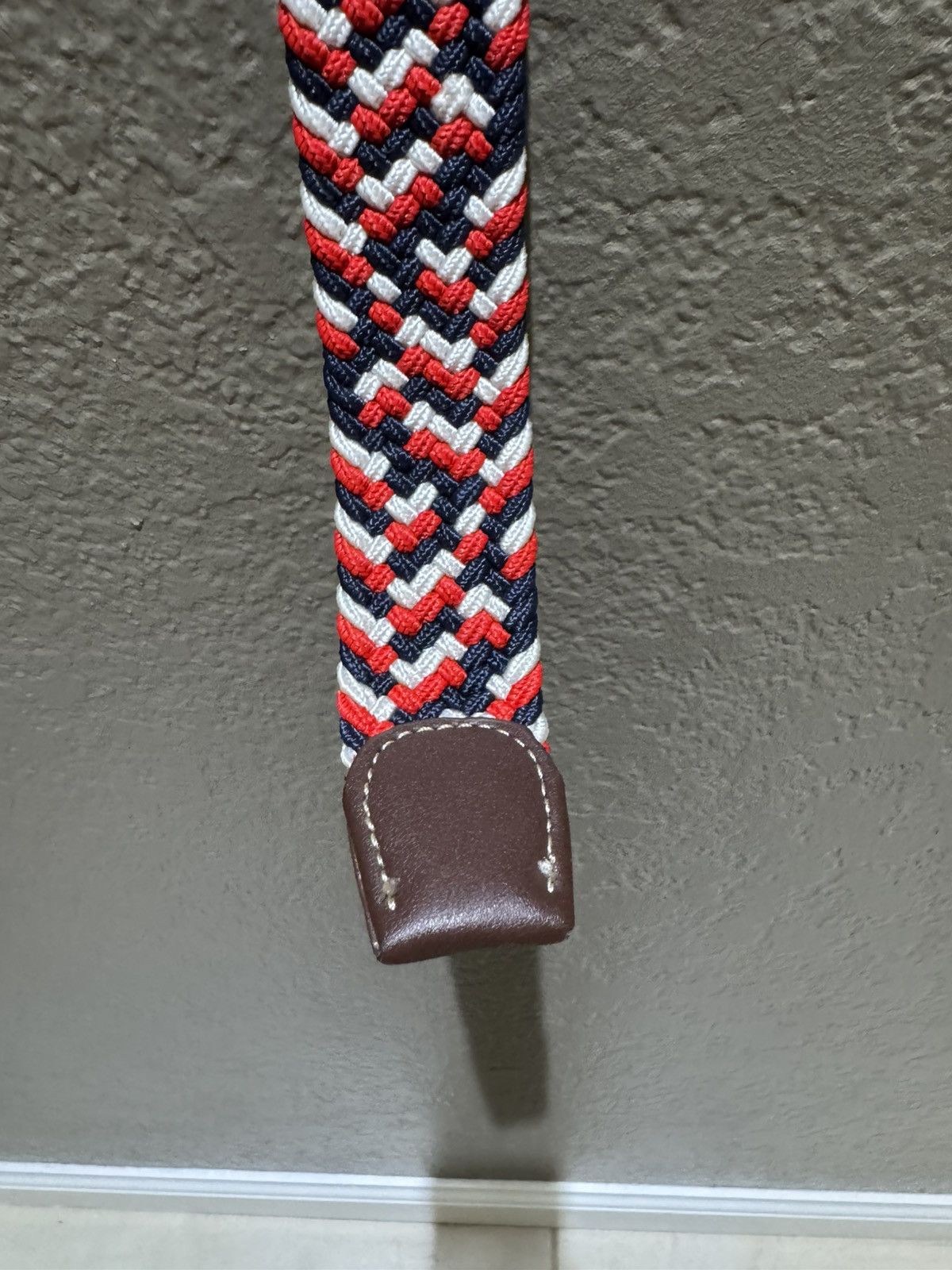 Vintage NEW * Vintage Red White and Blue Braided Belt Silver Size ONE SIZE - 2 Thumbnail