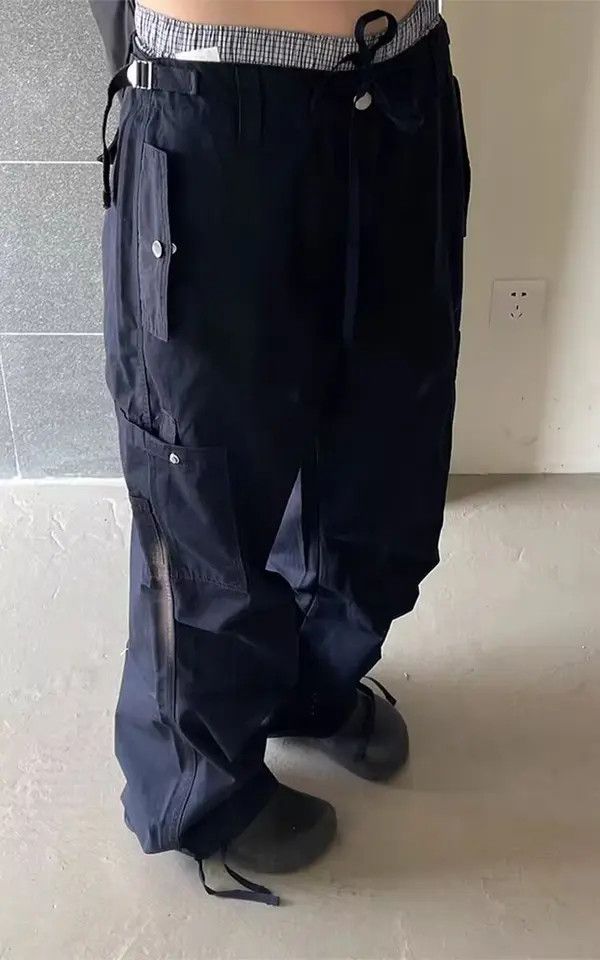 Japanese Brand Retro multi-pocket solid color rare cargo trousers Size US 32 / EU 48 - 4 Thumbnail