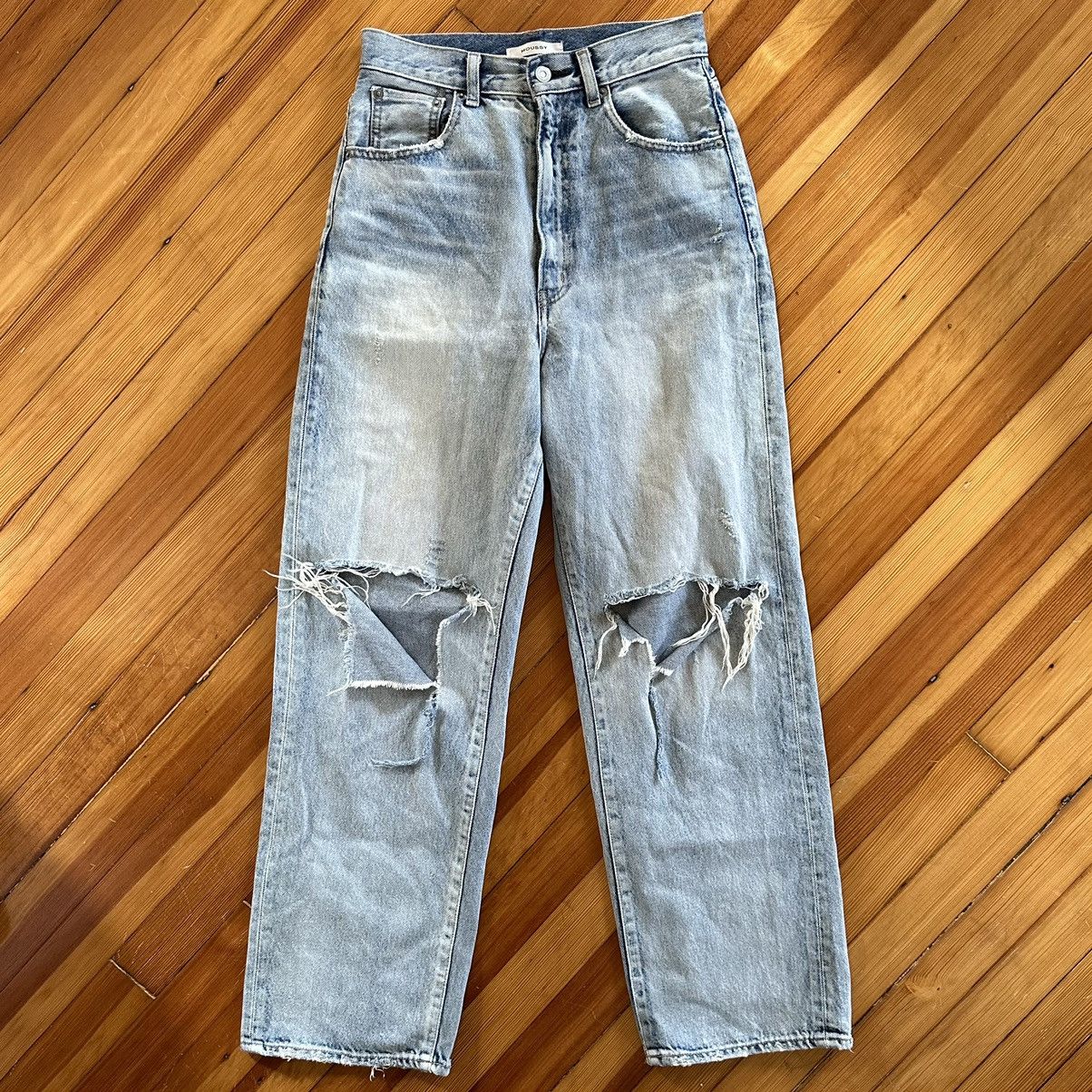 Japanese Brand × MOUSSY Moussy Japanese Denim HW Crash Loose Straight Jean Size 26" / US 2 / IT 38 - 2 Thumbnail