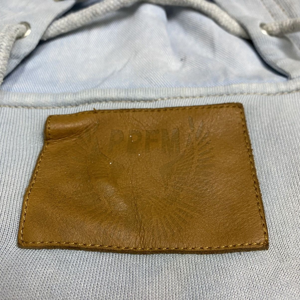 Japanese Brand PPFM faded denim mix cotton hoodie jacket Size US M / EU 48-50 / 2 - 12 Thumbnail