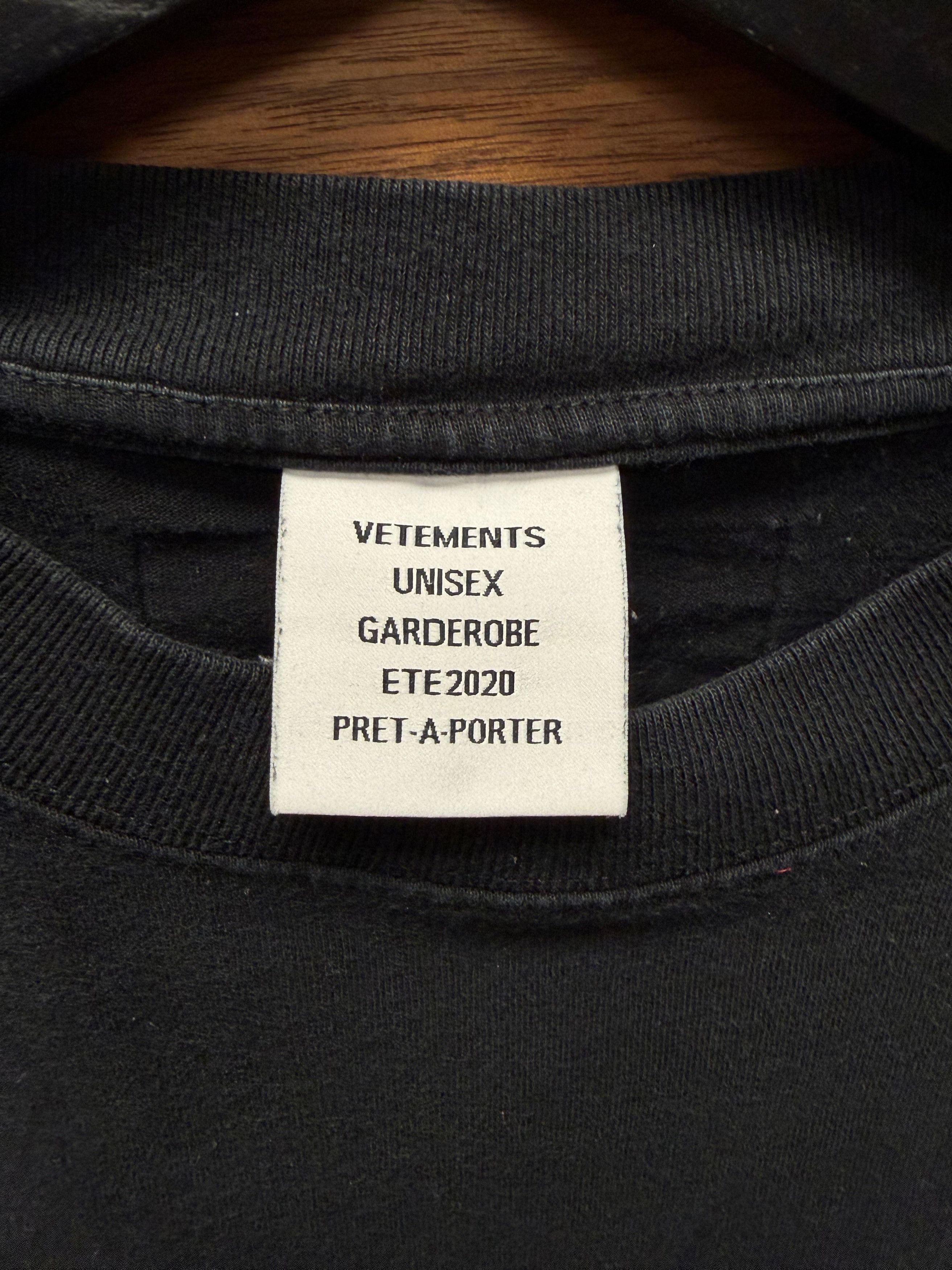 Vetements SS2020 Vetements ‘Shipping Label’ Black Logo T-Shirt Size US XS / EU 42 / 0 - 3 Thumbnail