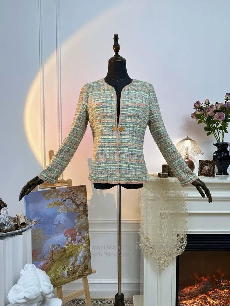 Chanel Chanel Morandi colour-based woven silk jacket Size M / US 6-8 / IT 42-44 - 1 Thumbnail