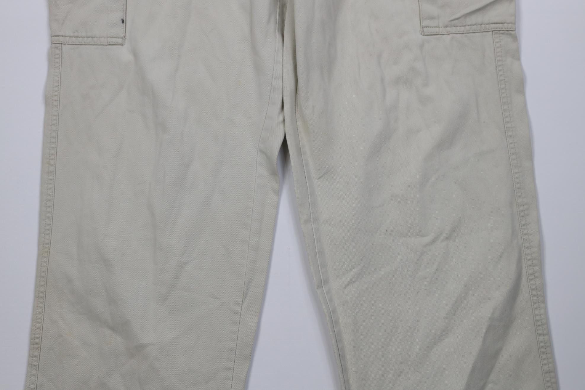 Gap Vintage 90s Y2K Gap Baggy Wide Leg Cargo Pants Stone Cotton Size US 34 / EU 50 - 3 Thumbnail
