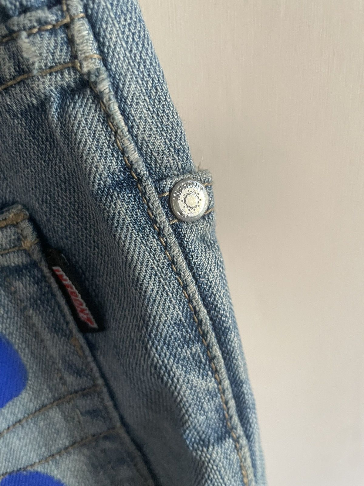 Handmade Custom y2k jeans shorts , playboy bunny , WRLD 999 Size 28" / US 6 / IT 42 - 9 Thumbnail