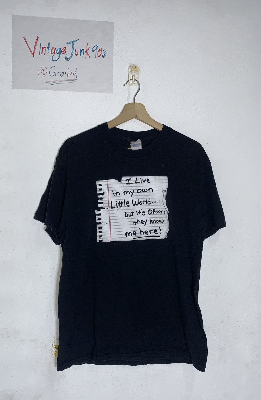 Vintage Vintage 90’s Wording t-shirt Size US M / EU 48-50 / 2 - 1 Thumbnail