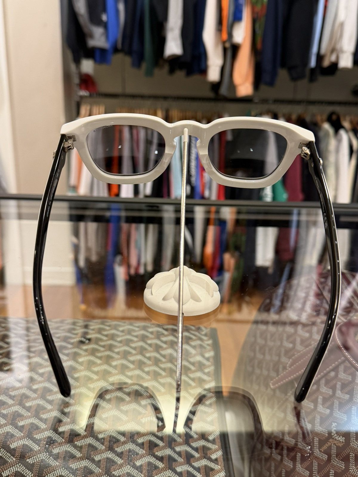 Moncler Moncler Gradd Squared Sunglasses - White Size ONE SIZE - 3 Thumbnail