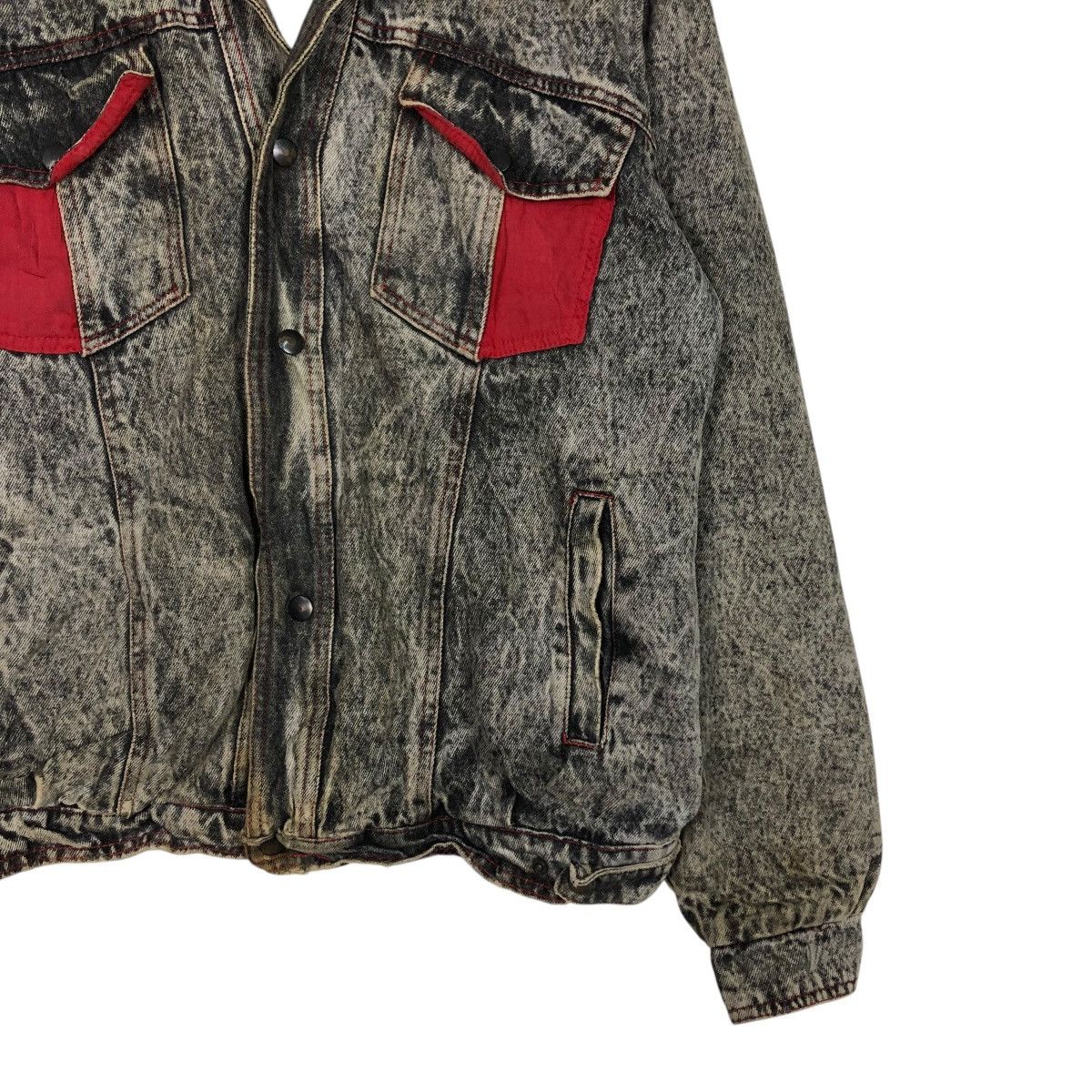 Japanese Brand 🔥VINTAGE BIKER BOMBER JACKET DENIM JAPAN ISSEY MIYAKE Size US L / EU 52-54 / 3 - 7 Thumbnail