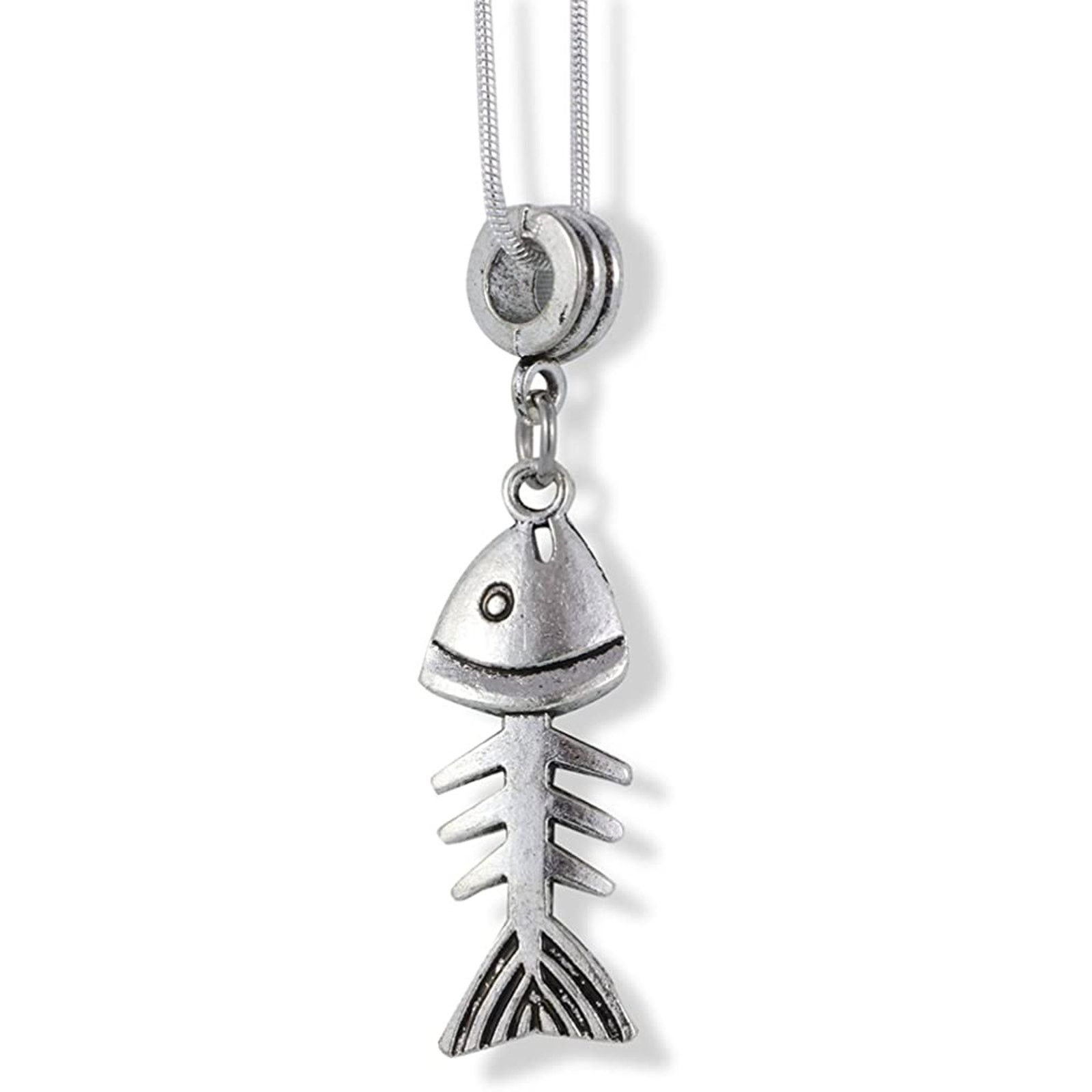 & Other Stories Fish Skeleton Bones Charm Snake Chain Necklace Size ONE SIZE - 1 Thumbnail