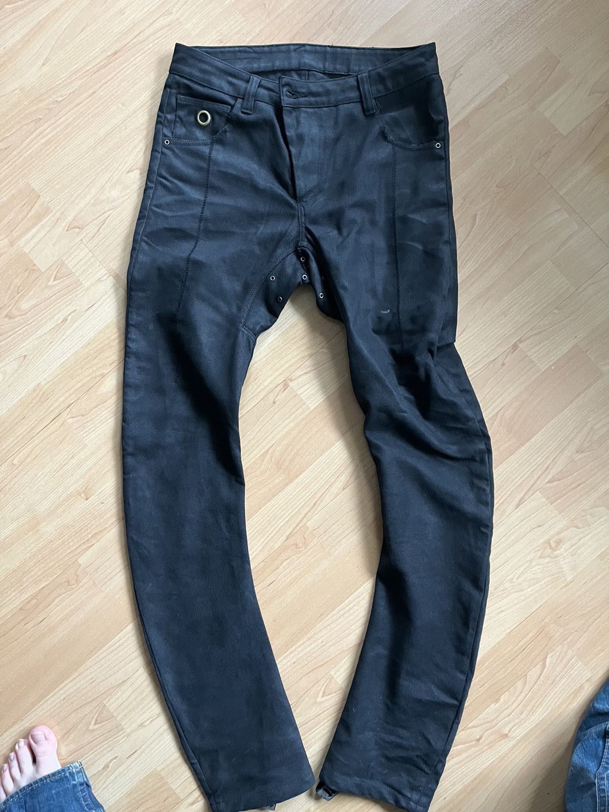 image of 11 By Boris Bidjan Saberi Curved Denim in Black, Men's (Size 31)