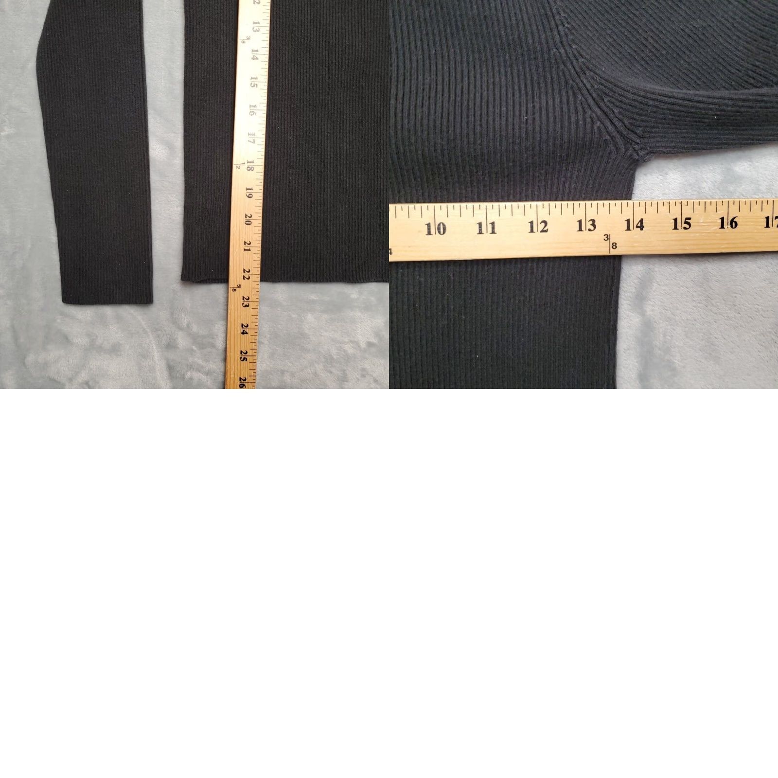 Ralph Lauren VINTAGE Ralph Lauren Polo Jeans Sweater Womens M 1/4 Zip Ribbed Stretch Black Cardigan Knit Cotton Blend All Seasons Pockets Solid Casual Womens Size M / US 6-8 / IT 42-44 - 8 Thumbnail